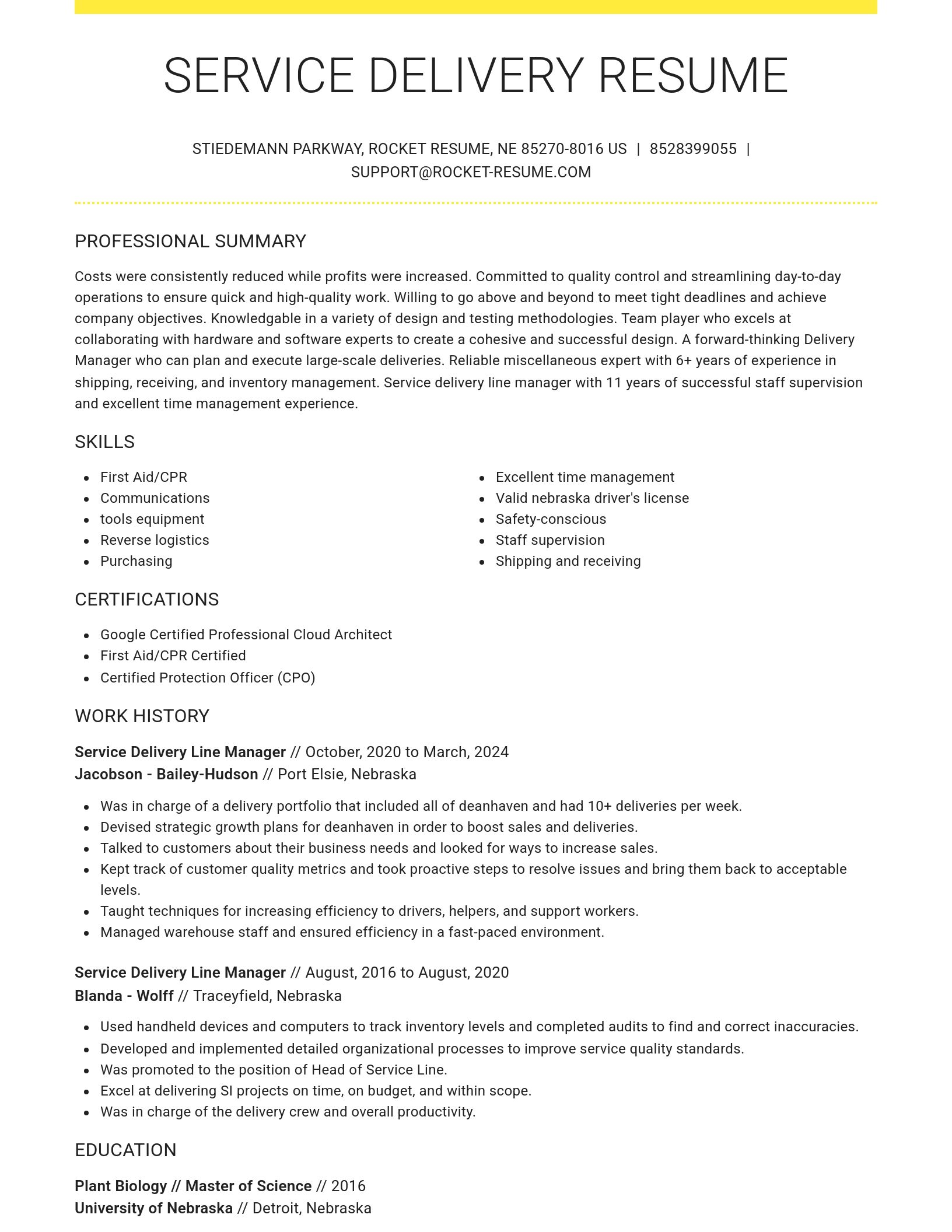 Grand resume template