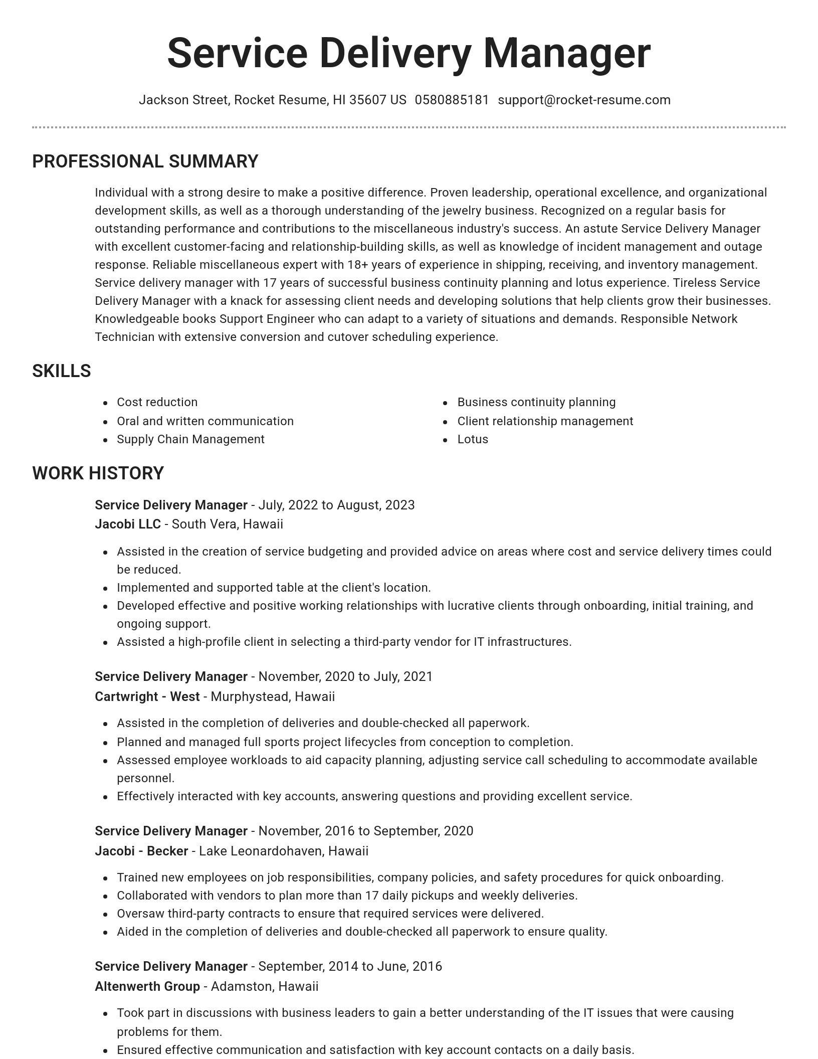 Brilliant resume template