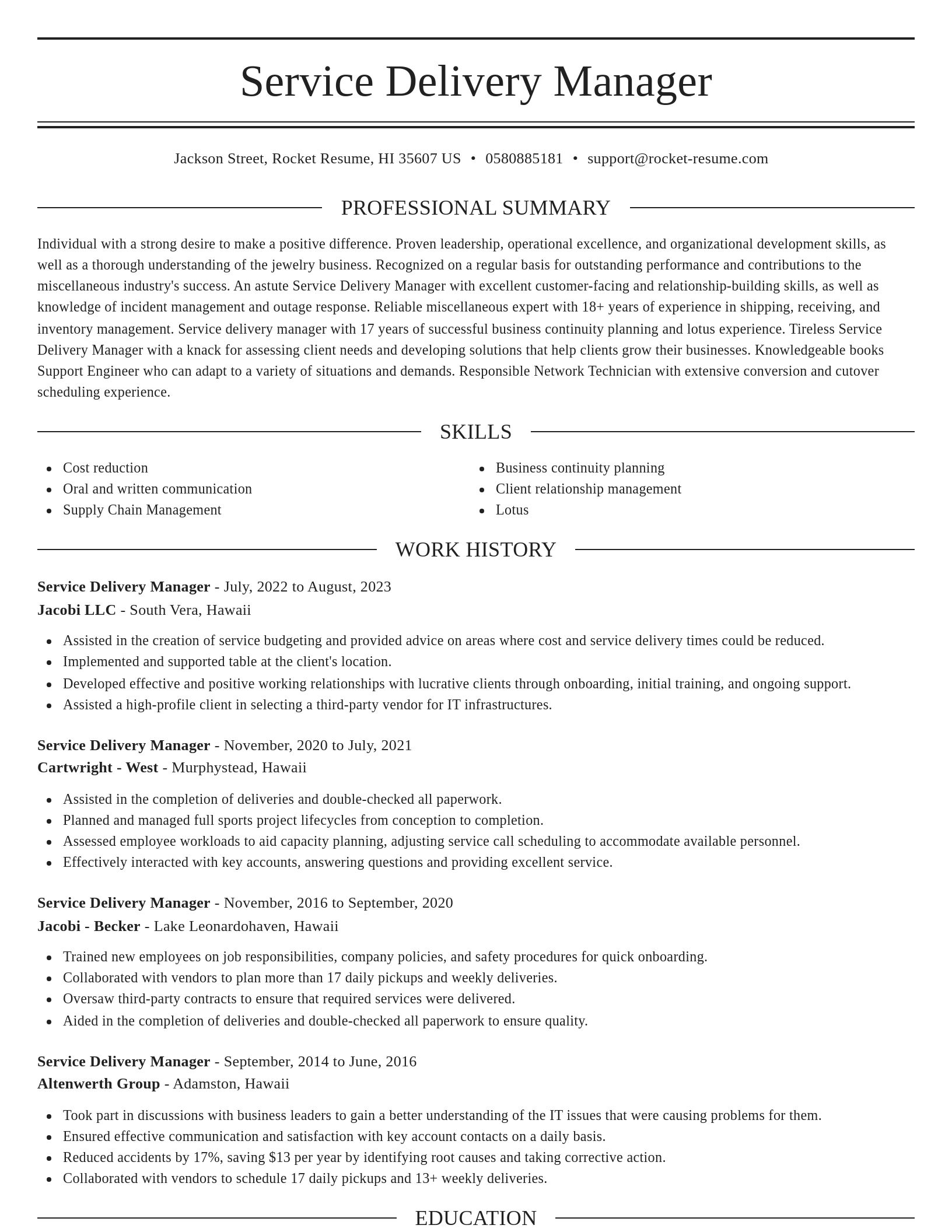 Elegant resume template