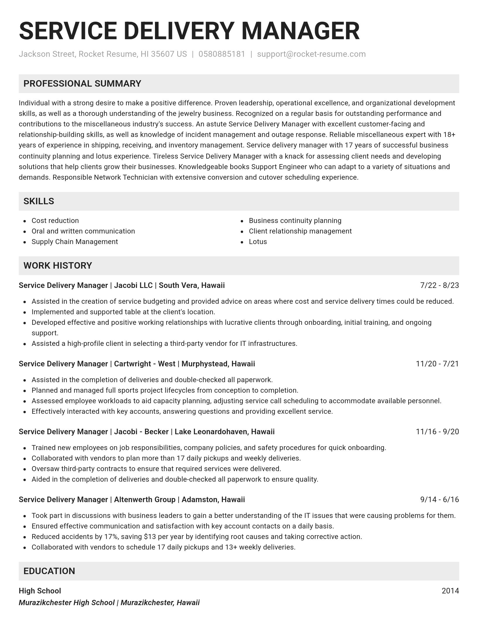 Genius resume template