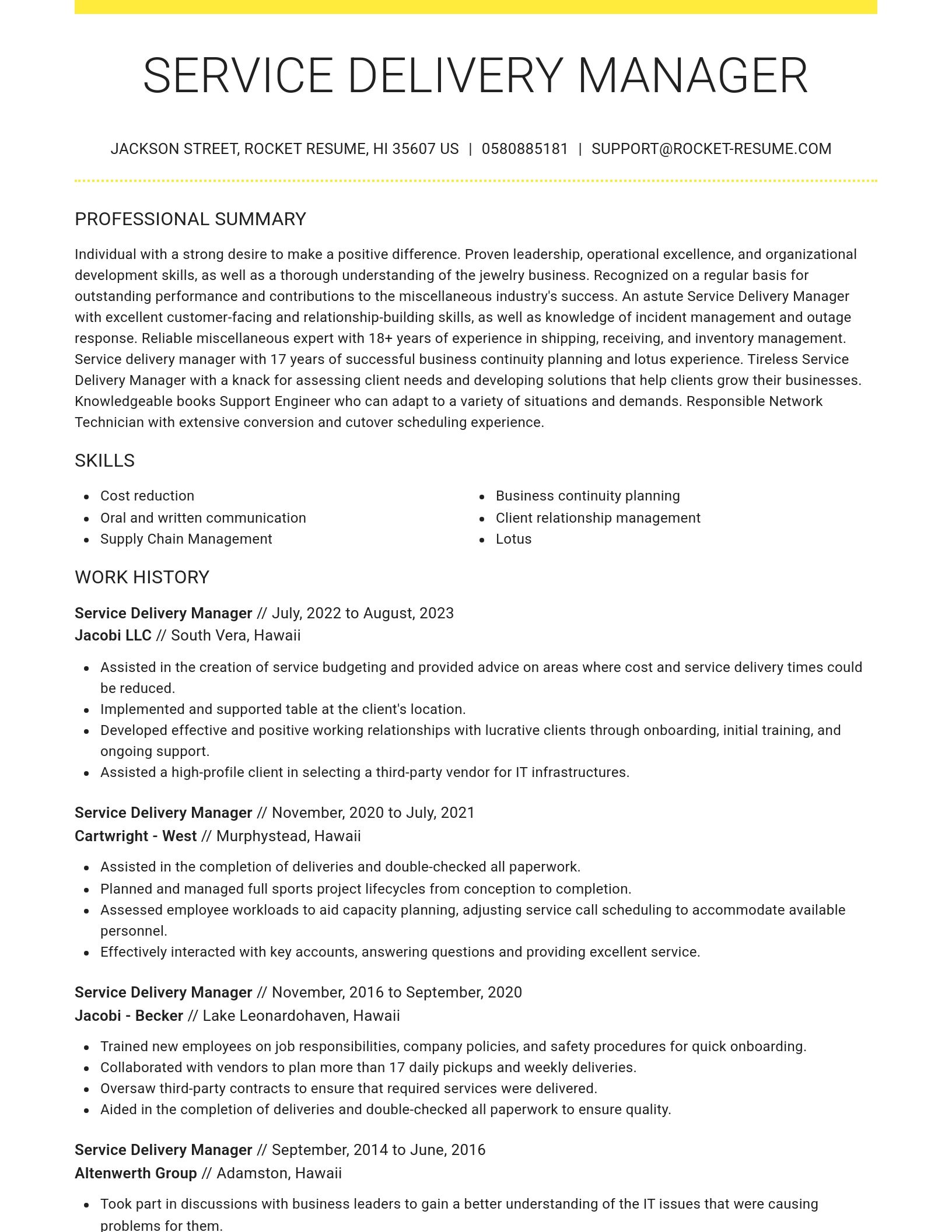 Grand resume template