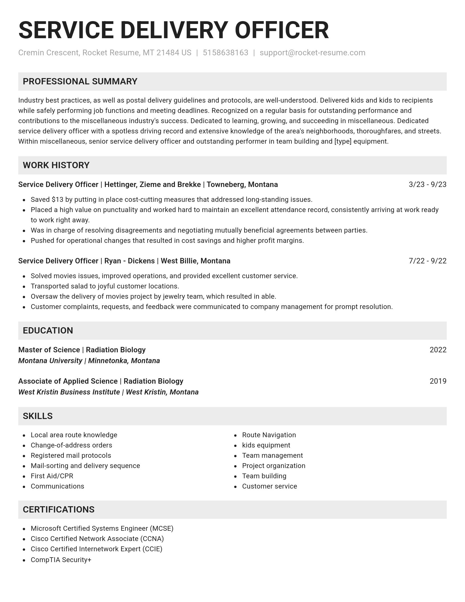 Genius resume template