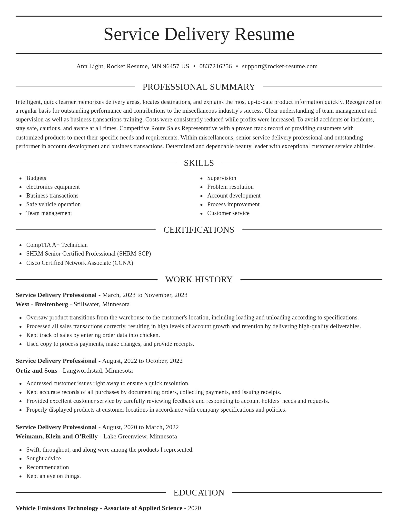 Elegant resume template