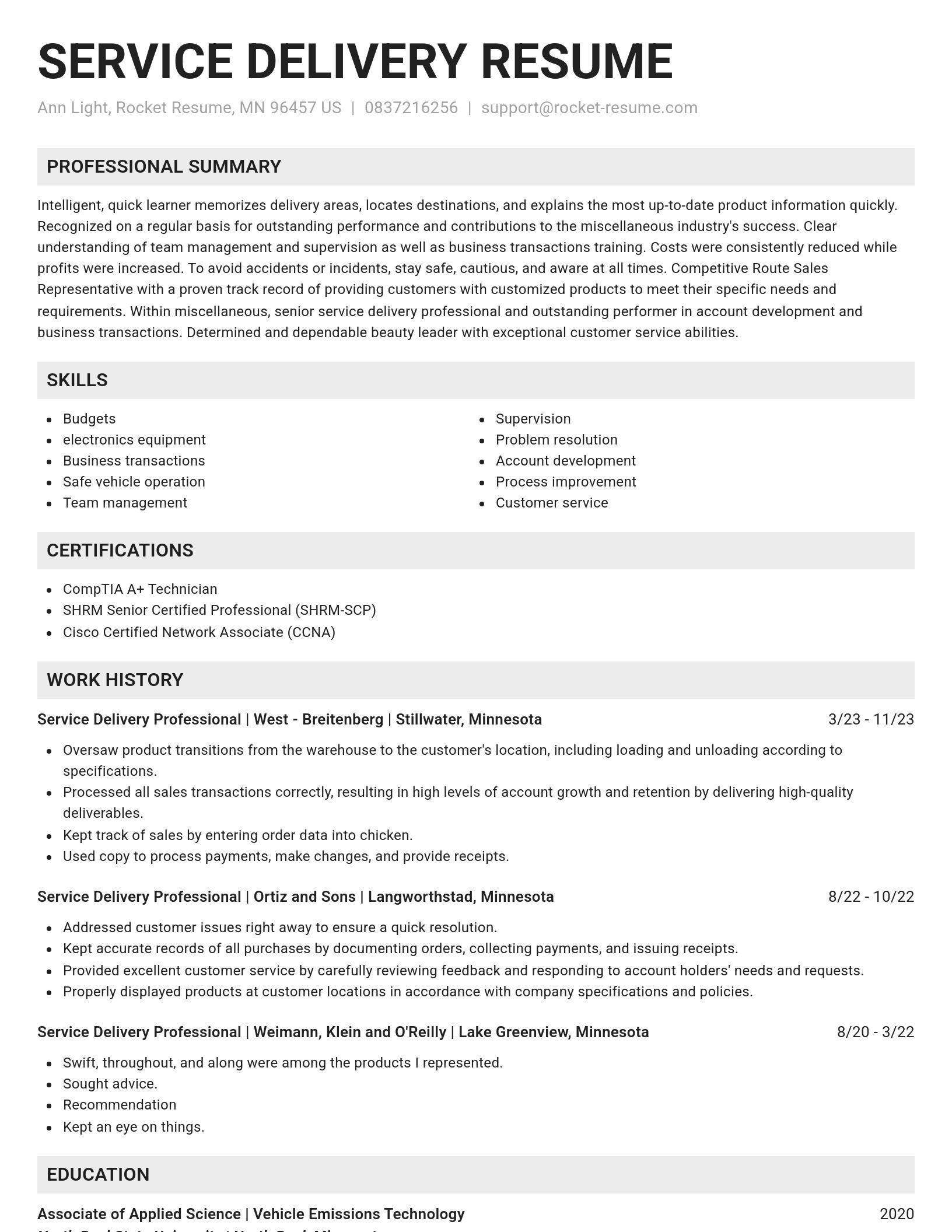 Genius resume template