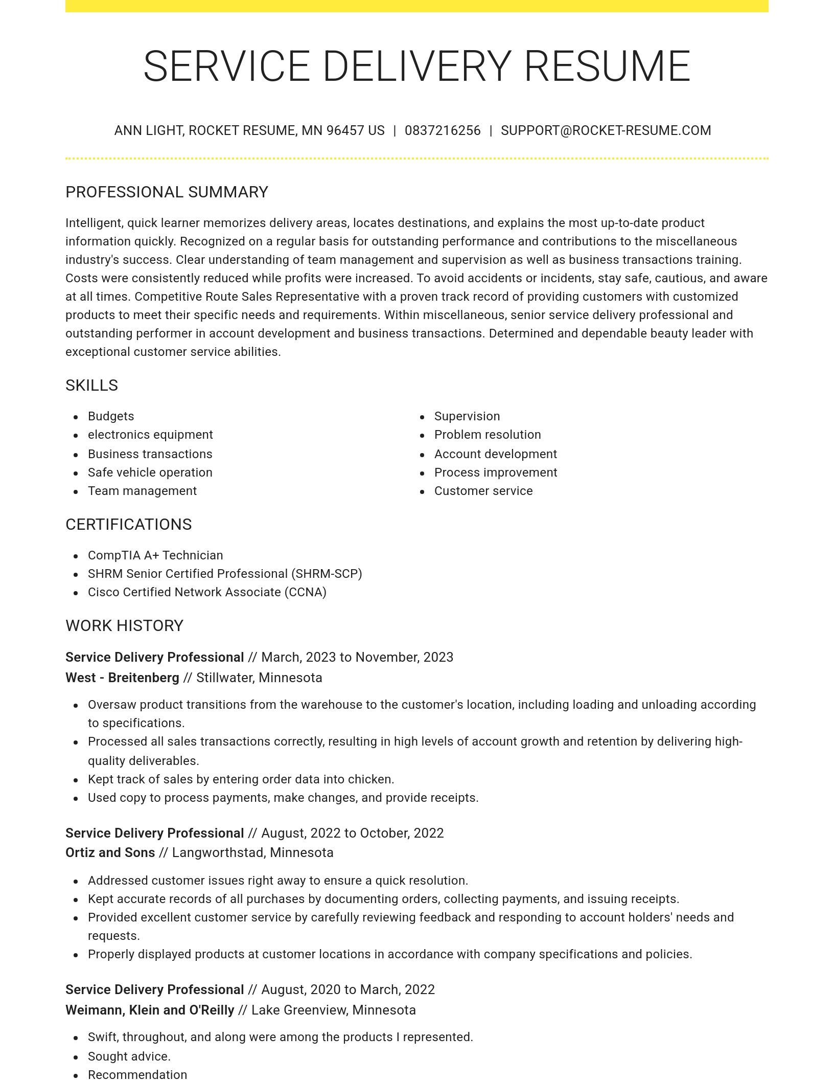 Grand resume template