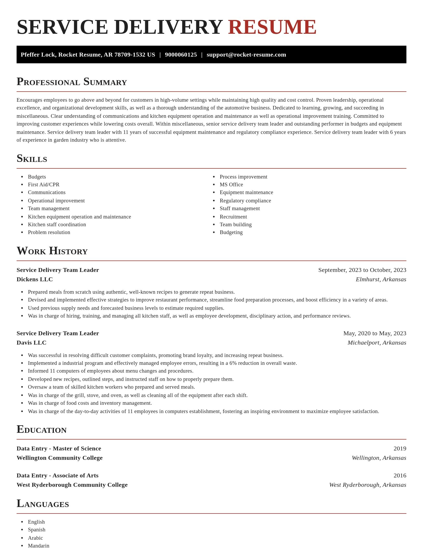 Exquisite resume template