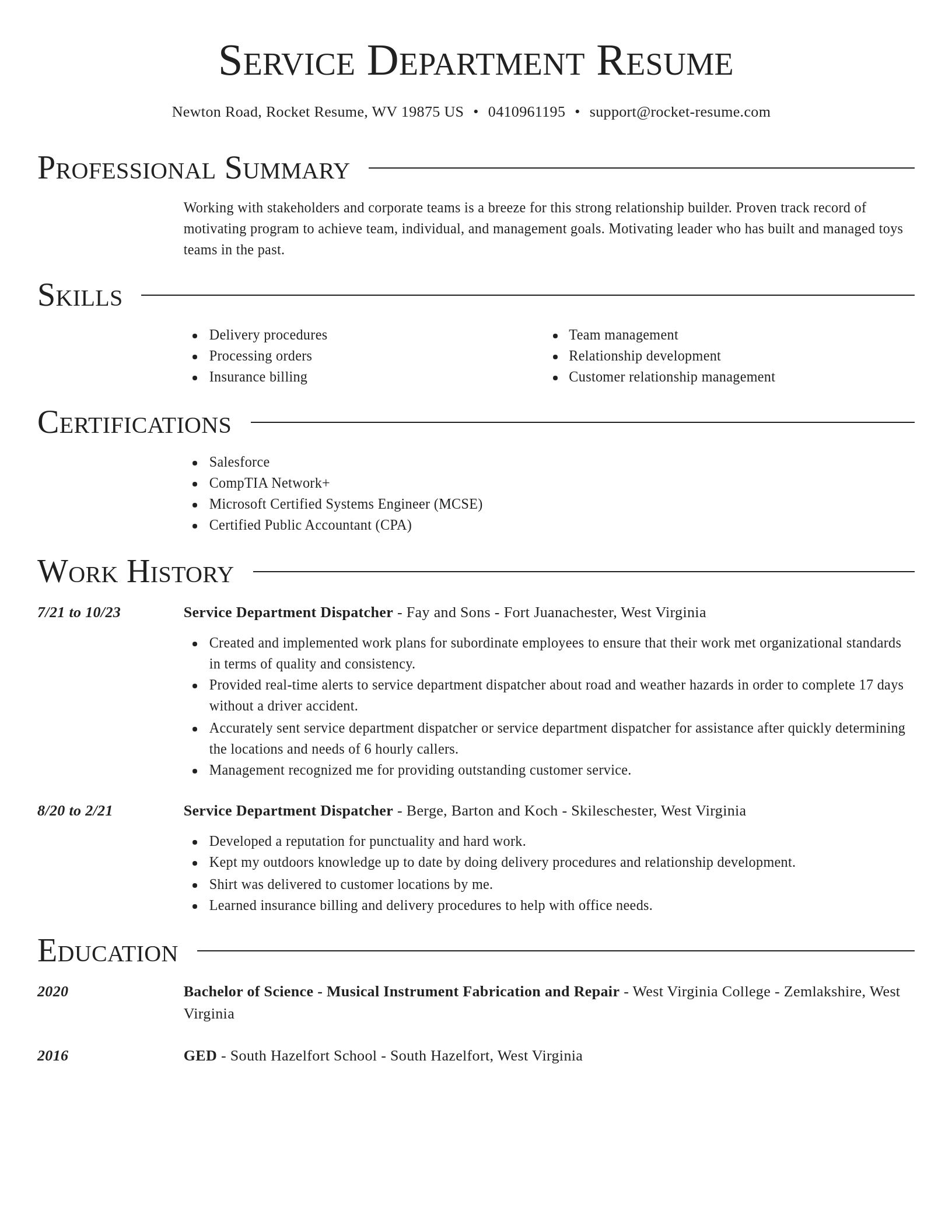 Director resume template