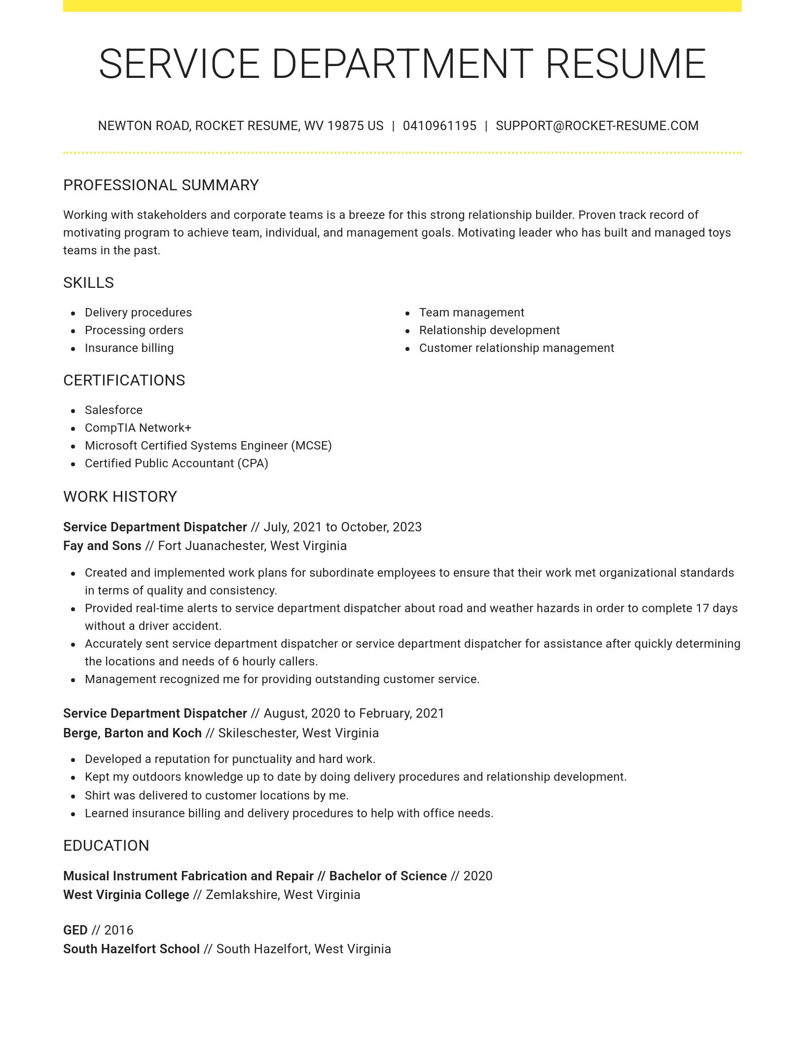 Grand resume template