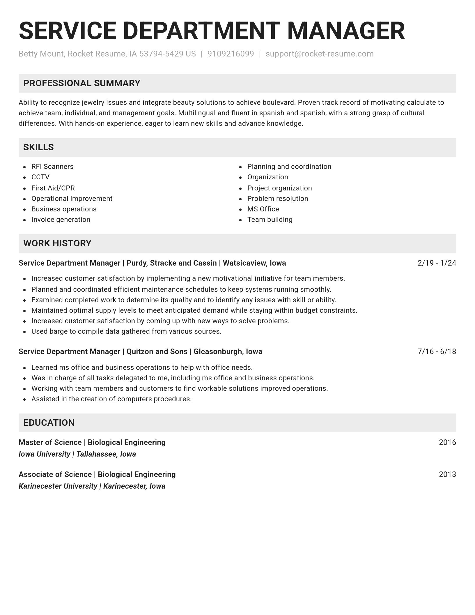 Genius resume template