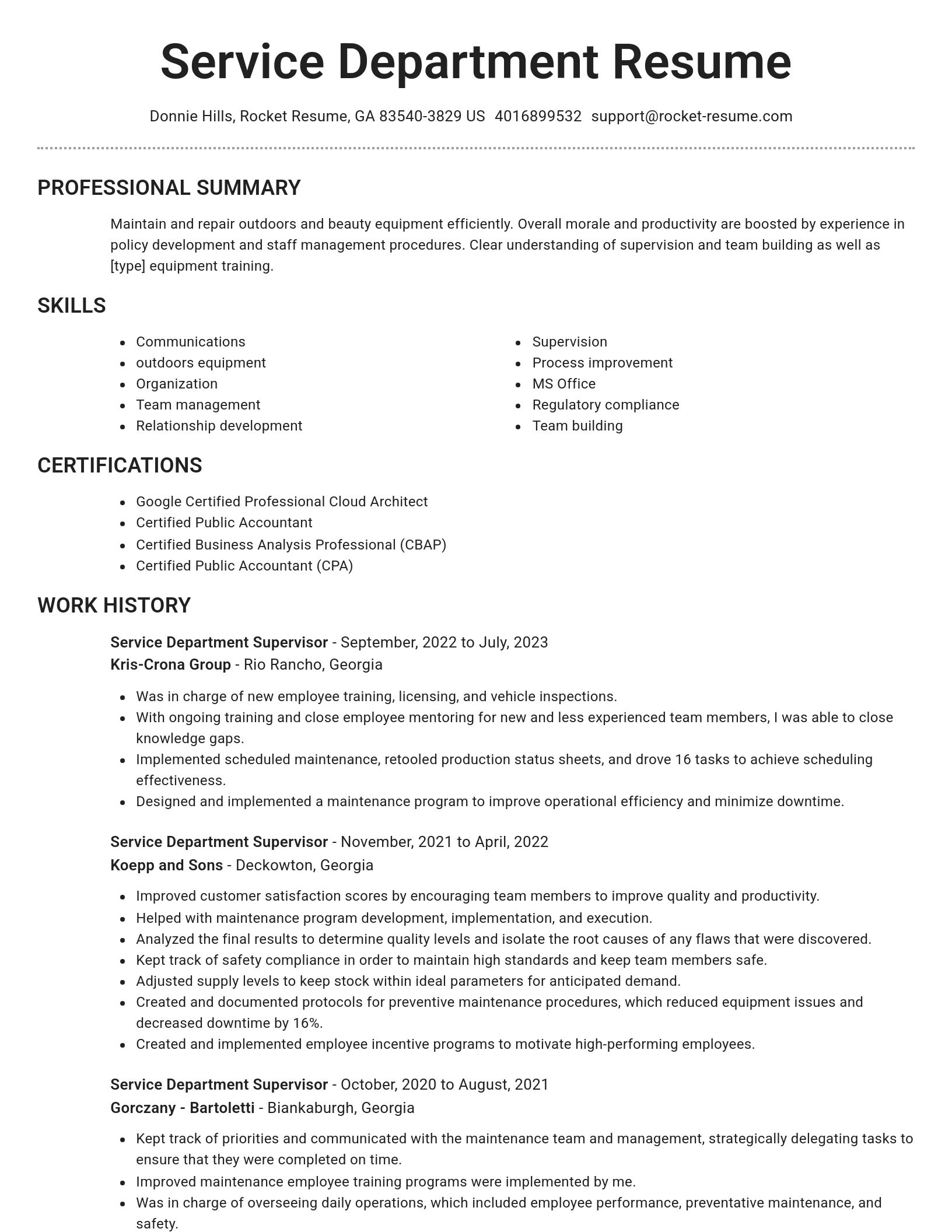 Brilliant resume template