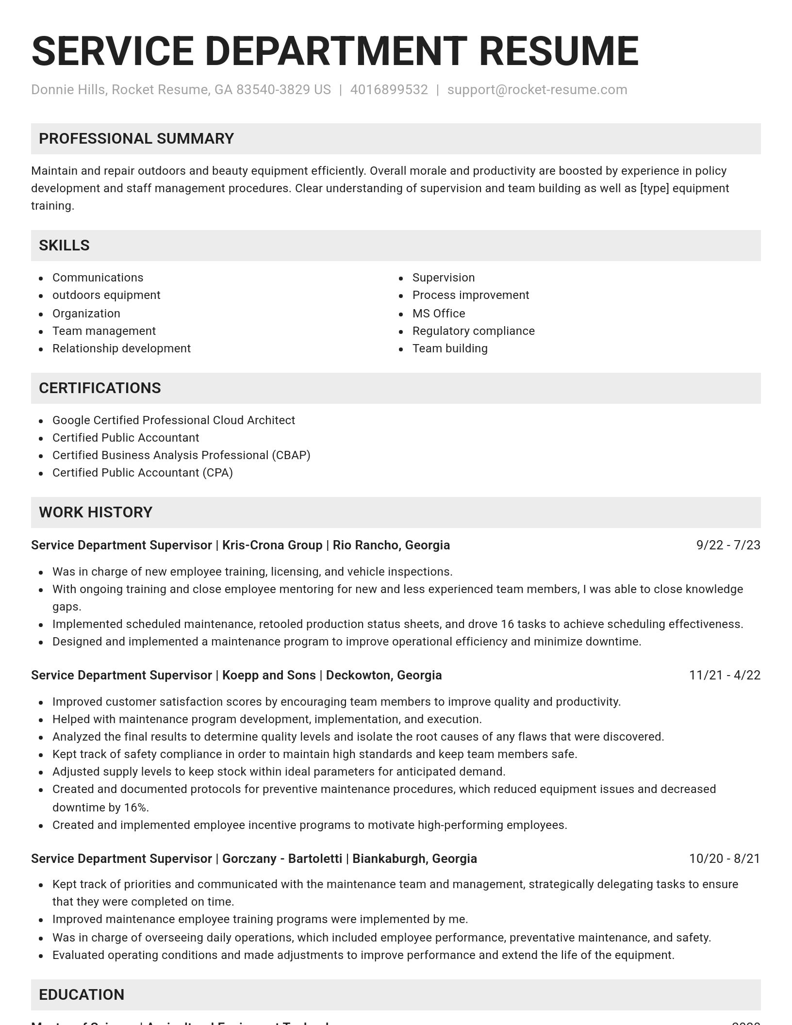 Genius resume template