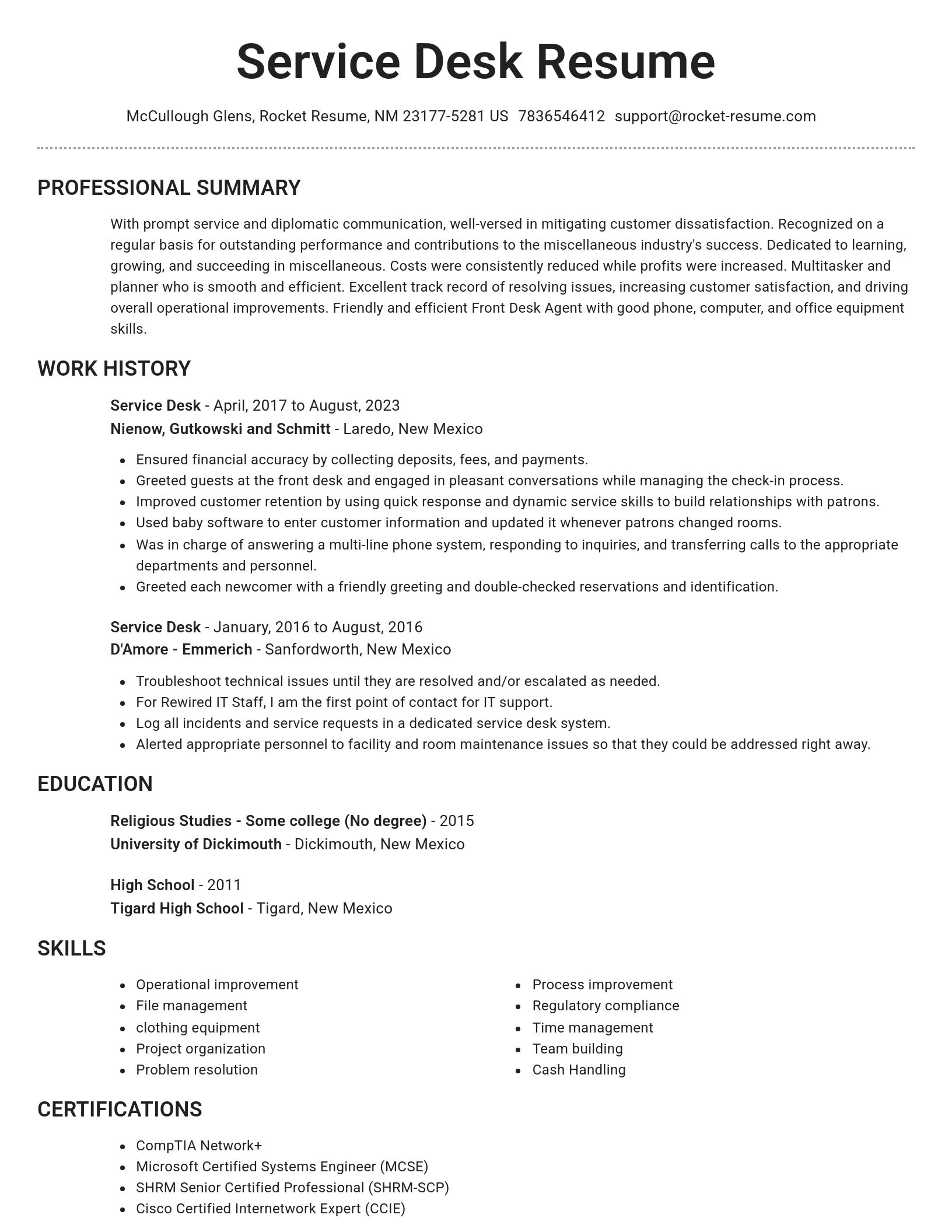 Brilliant resume template