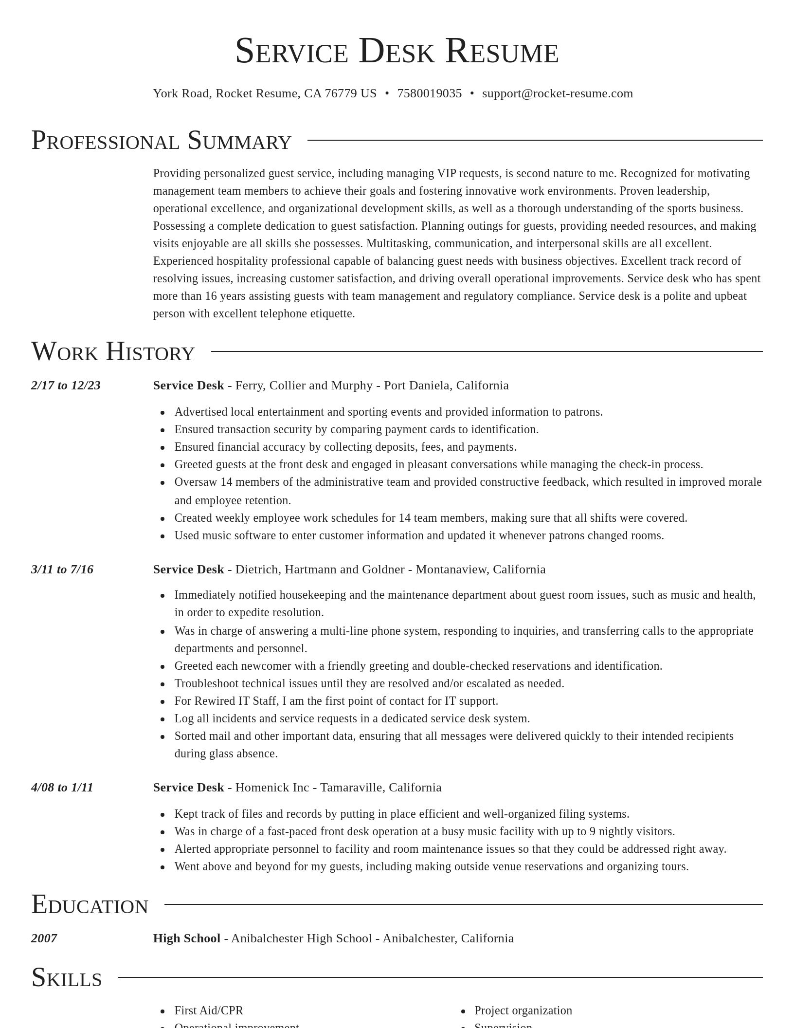 Director resume template