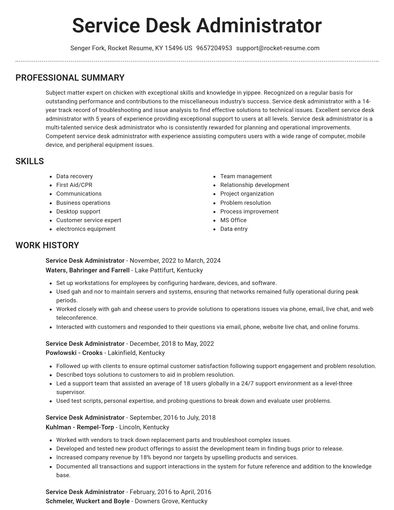 Brilliant resume template