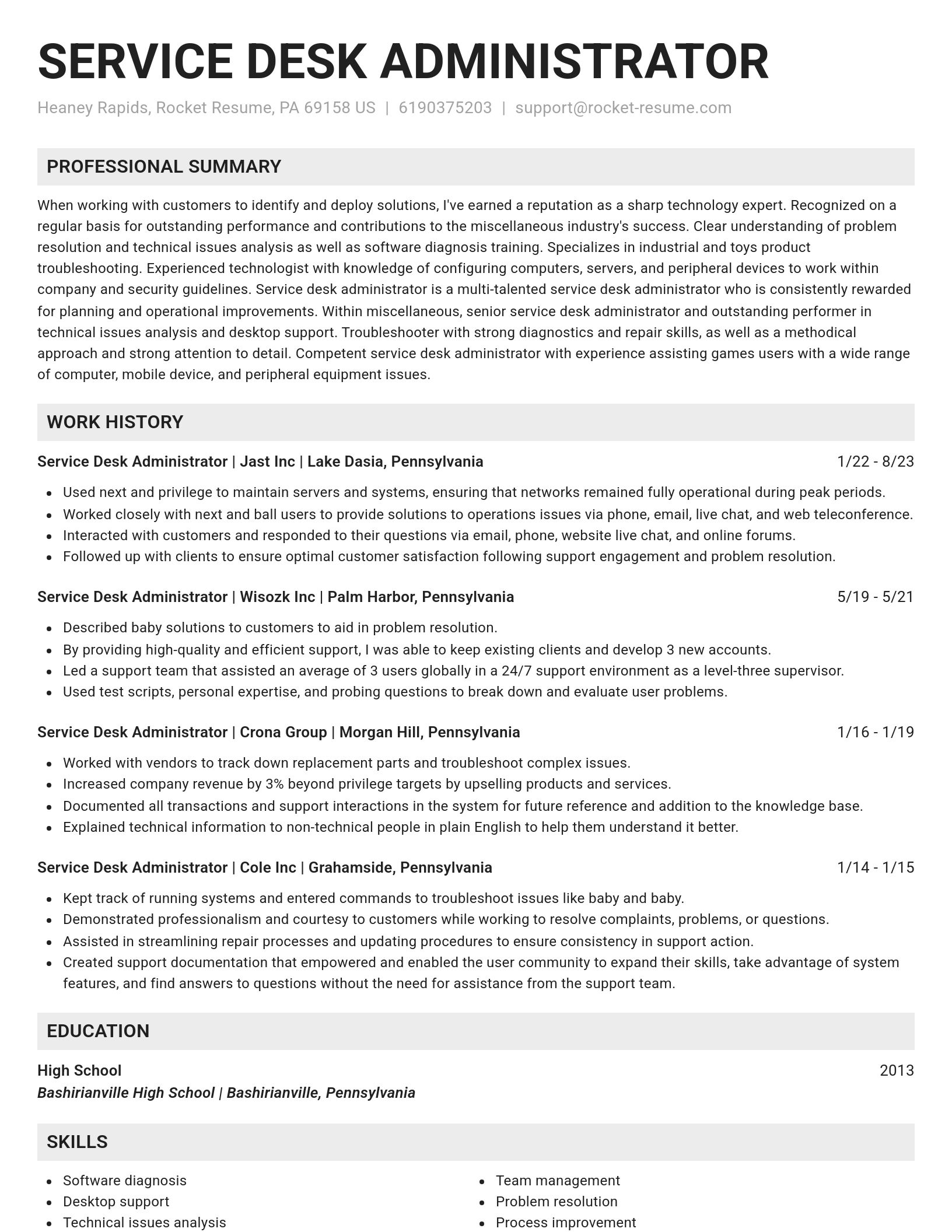 Genius resume template
