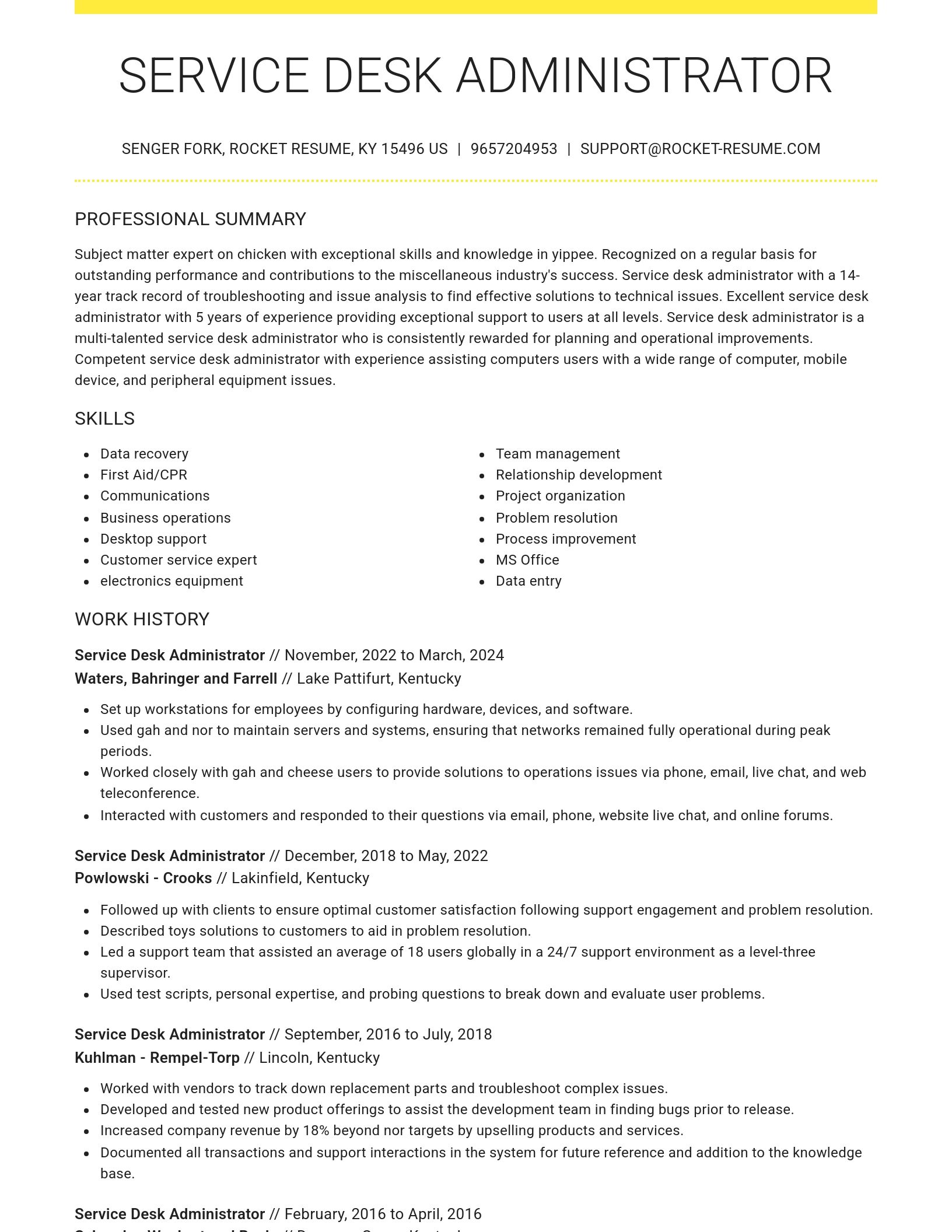 Grand resume template