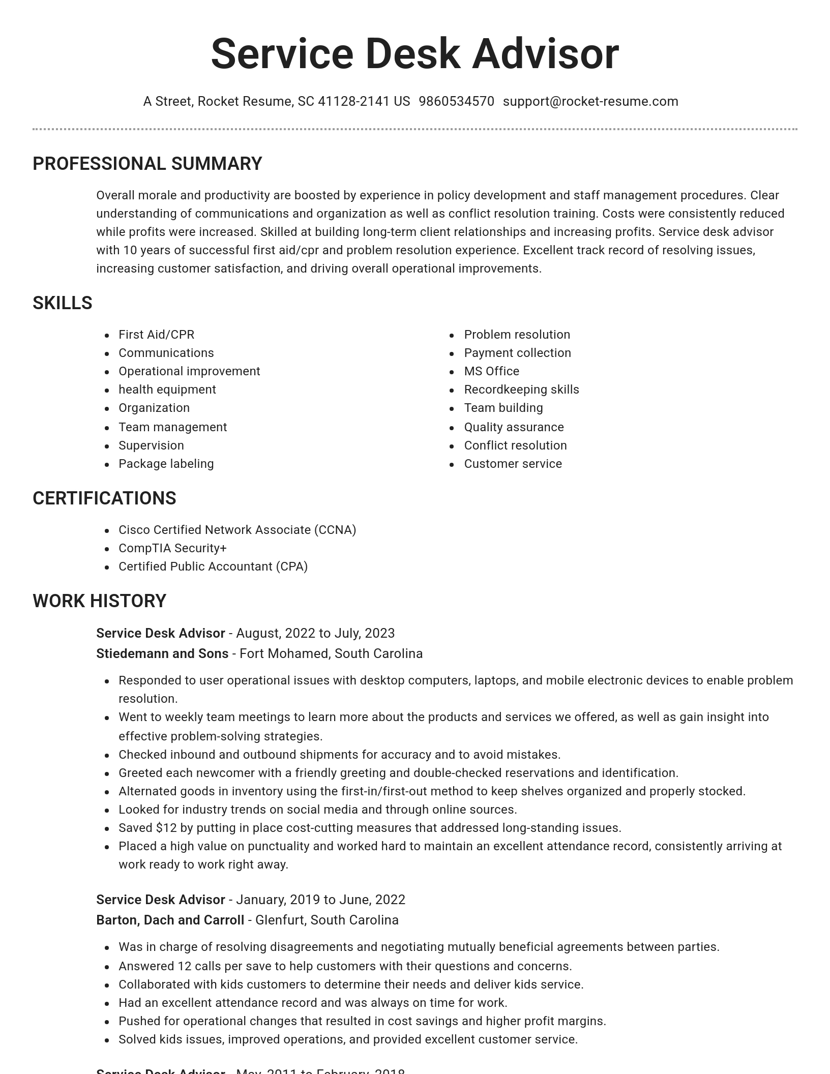 Brilliant resume template
