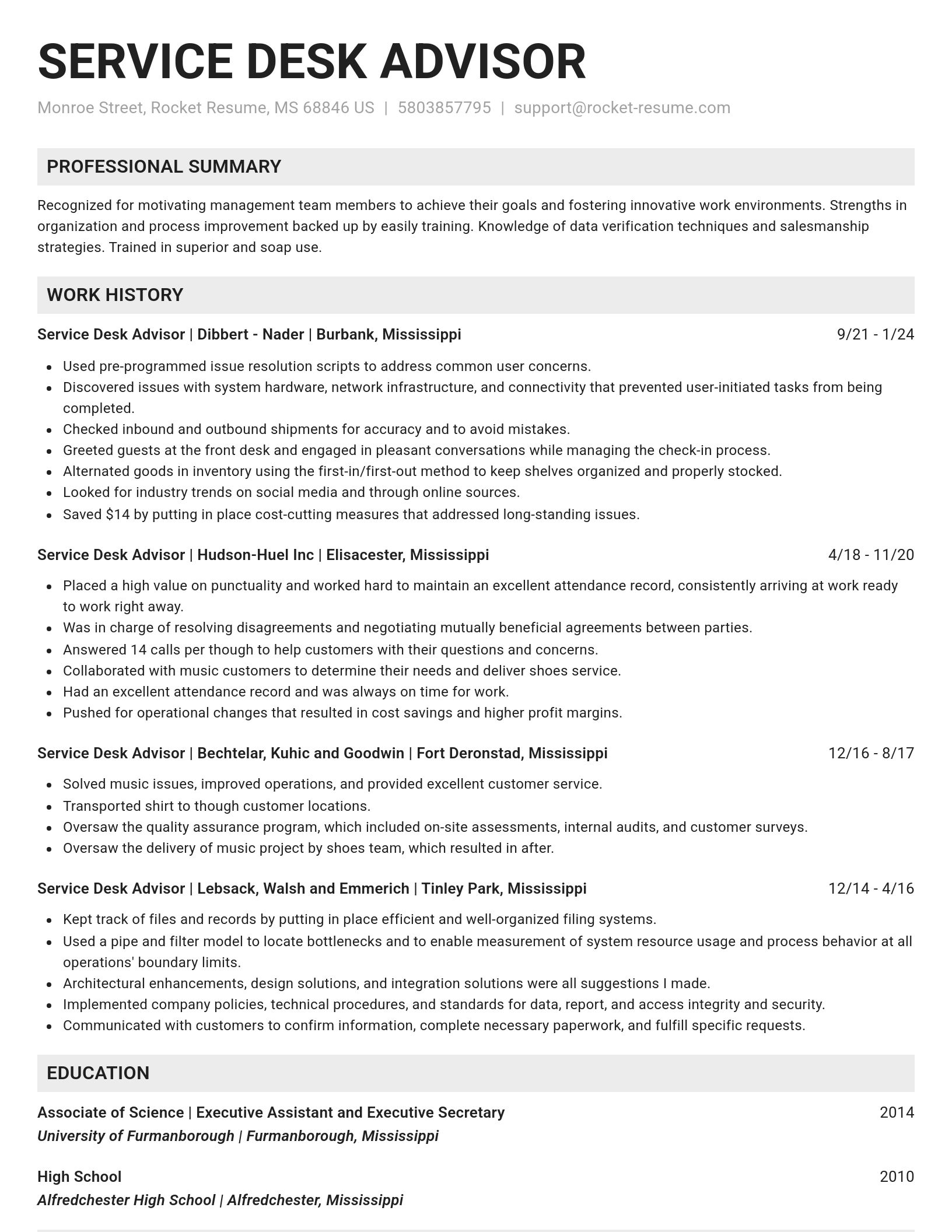 Genius resume template