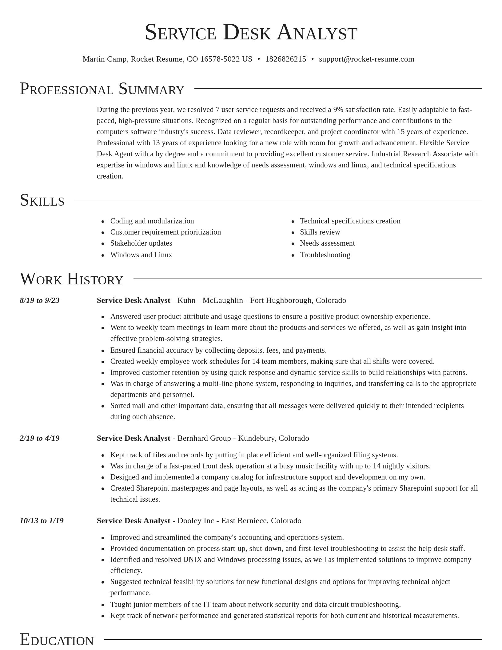 Director resume template