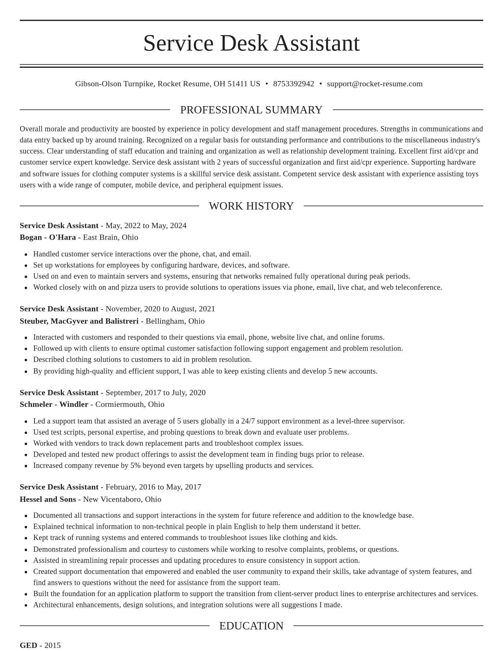 Elegant resume template