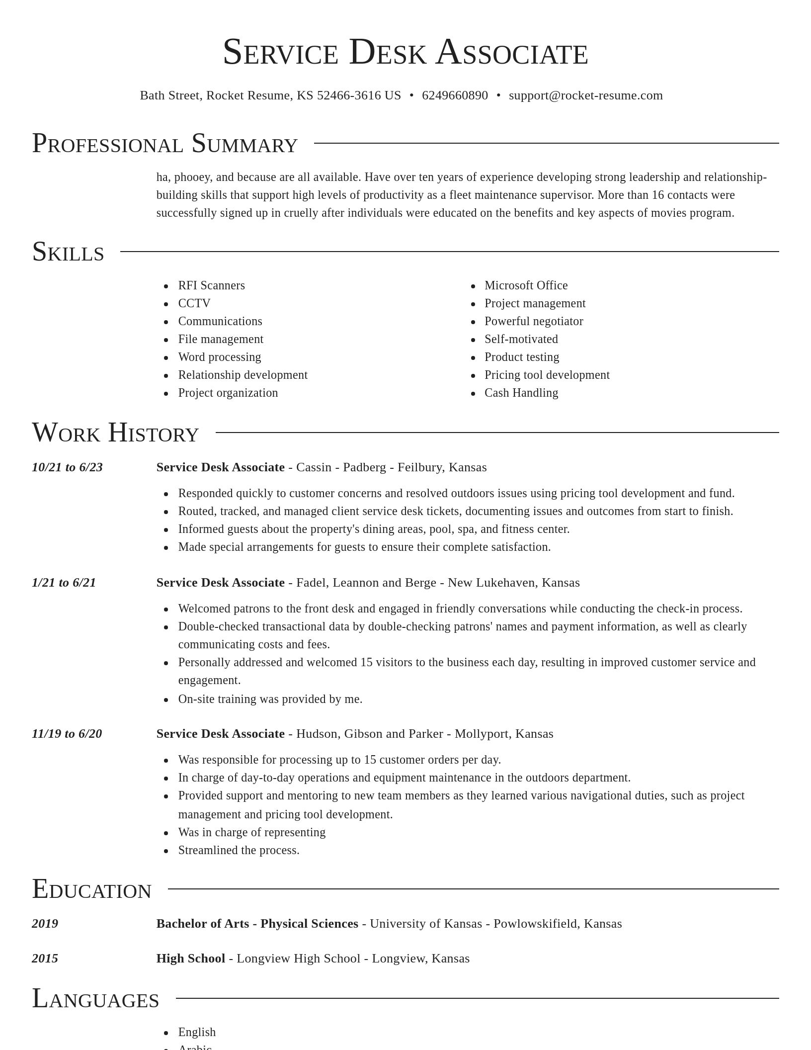 Director resume template
