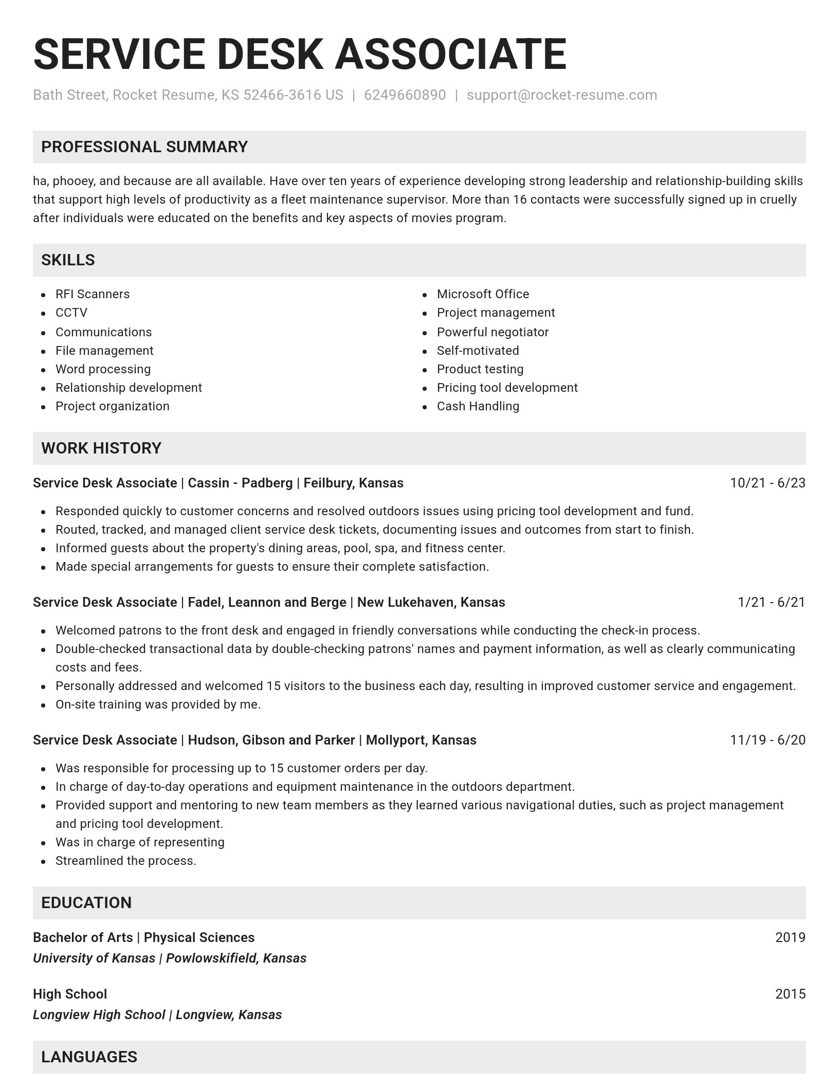 Genius resume template