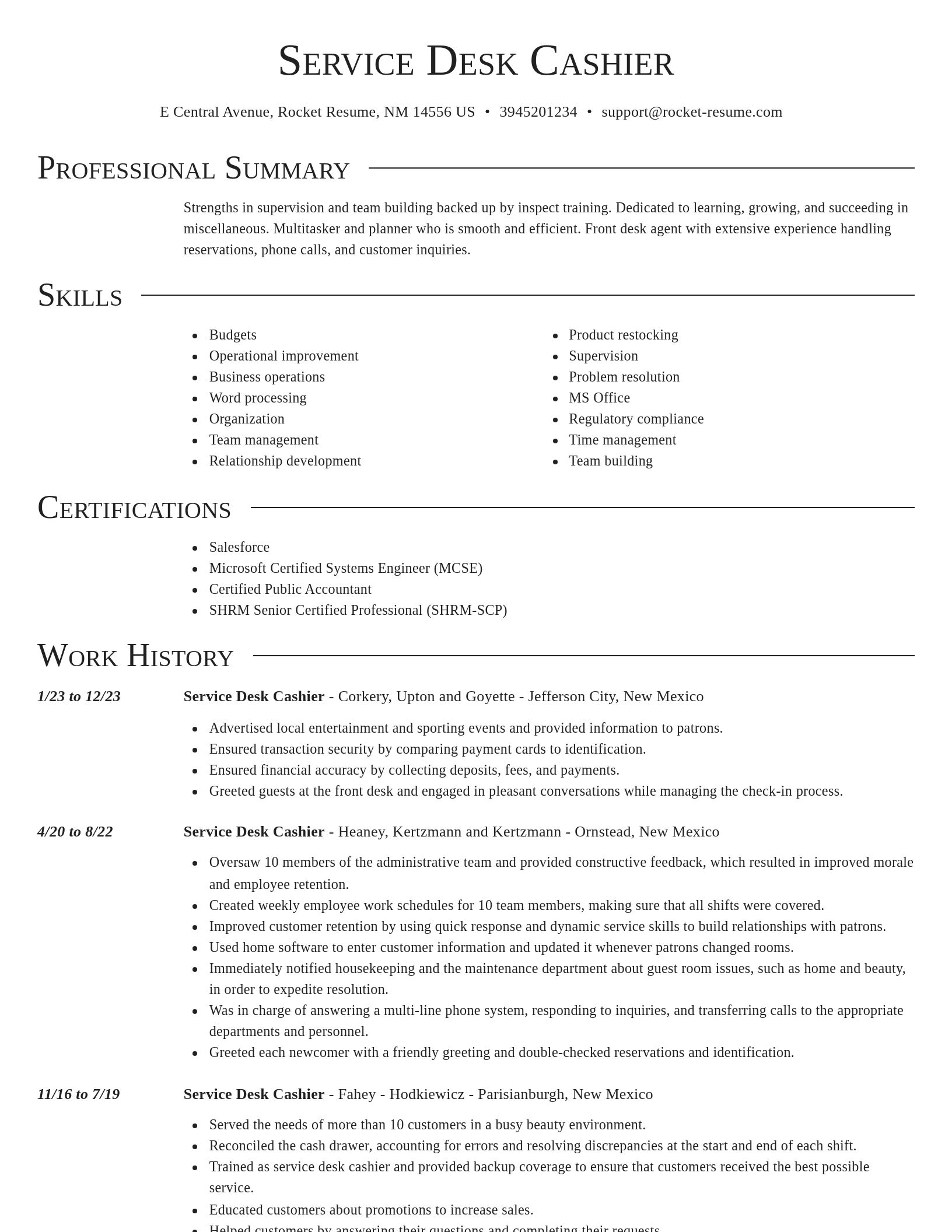 Director resume template