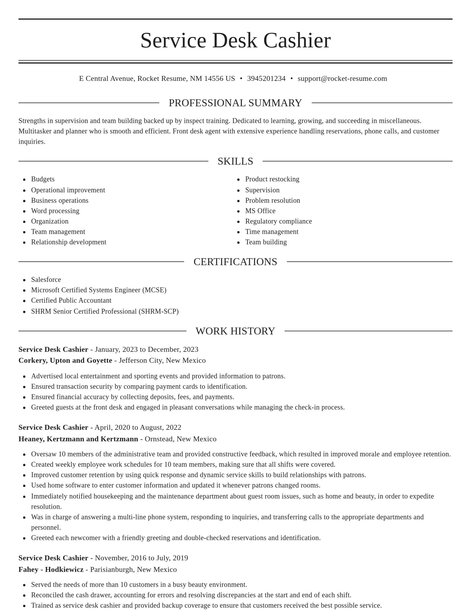 Elegant resume template