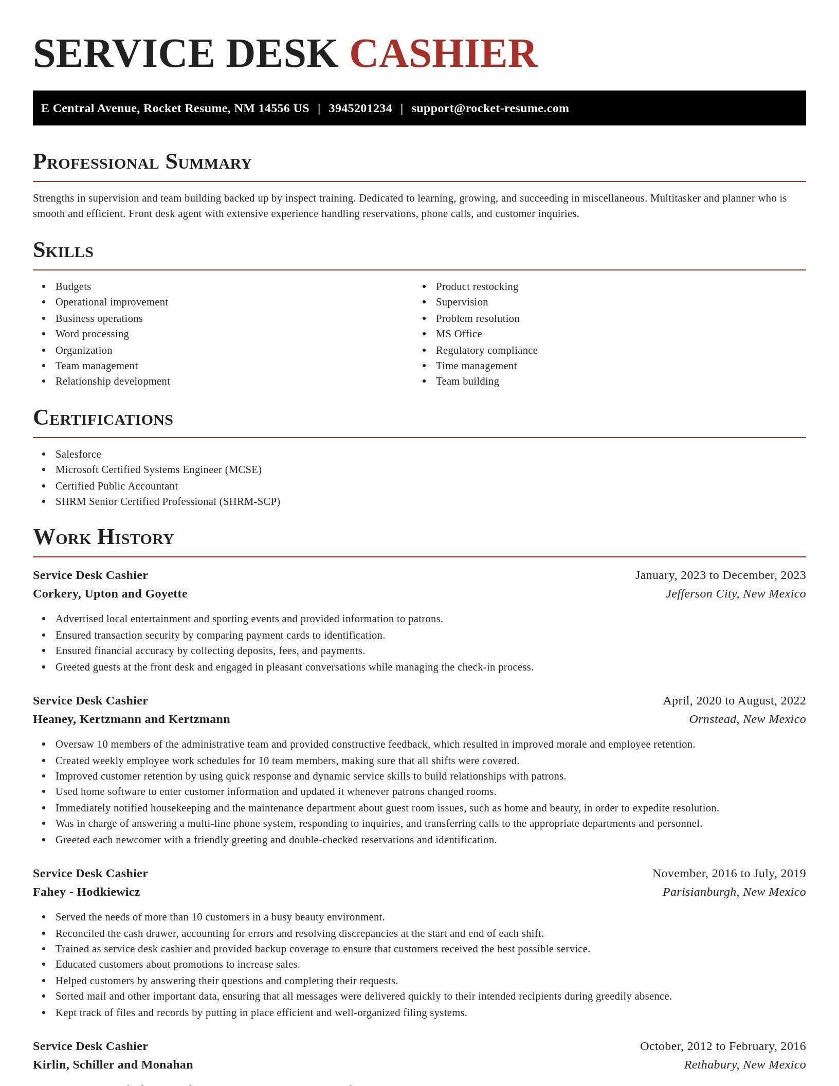 Exquisite resume template