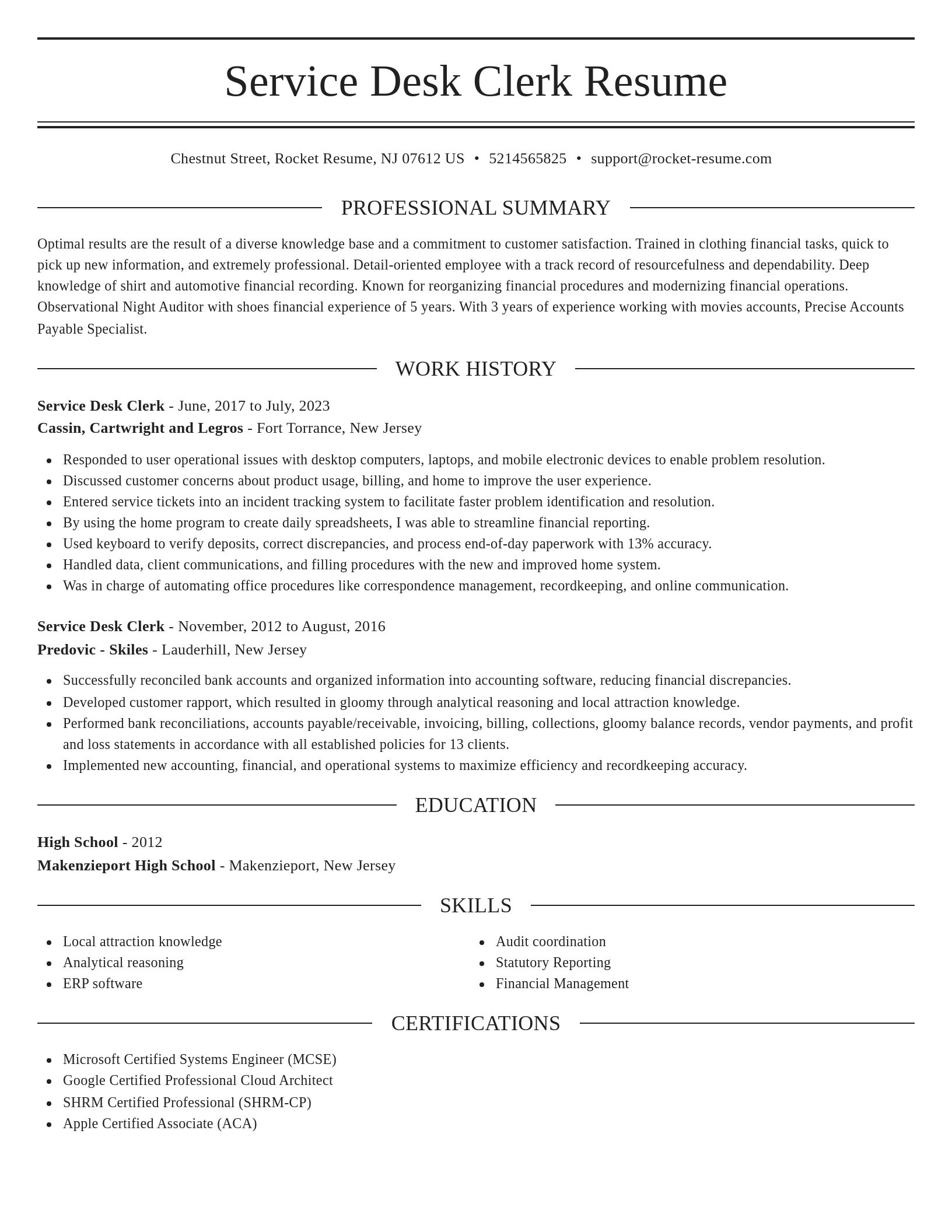 Elegant resume template