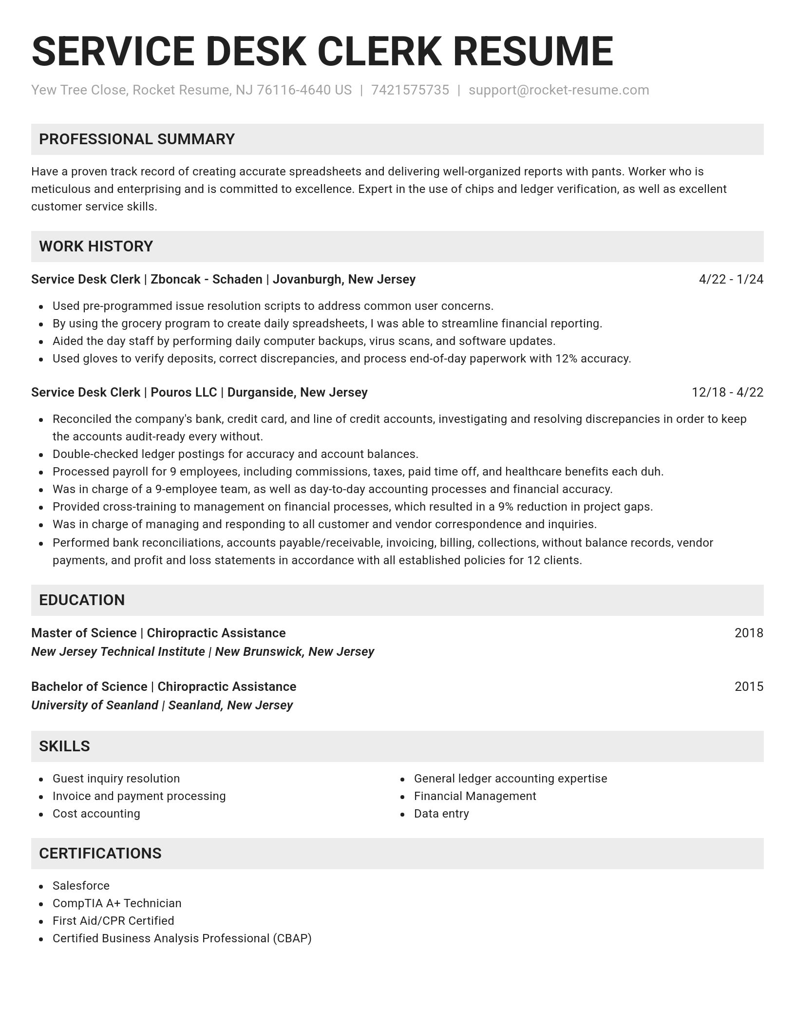 Genius resume template