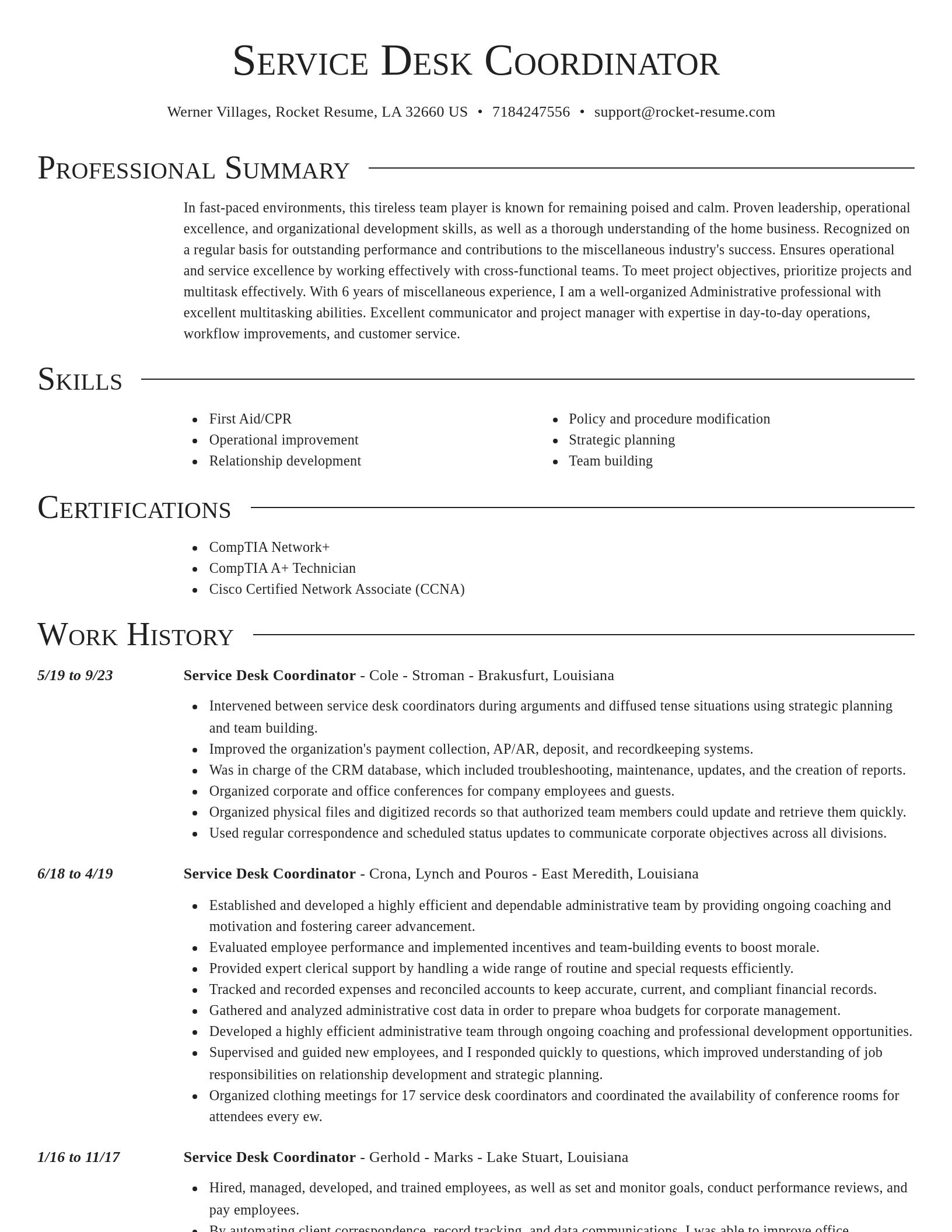 Director resume template