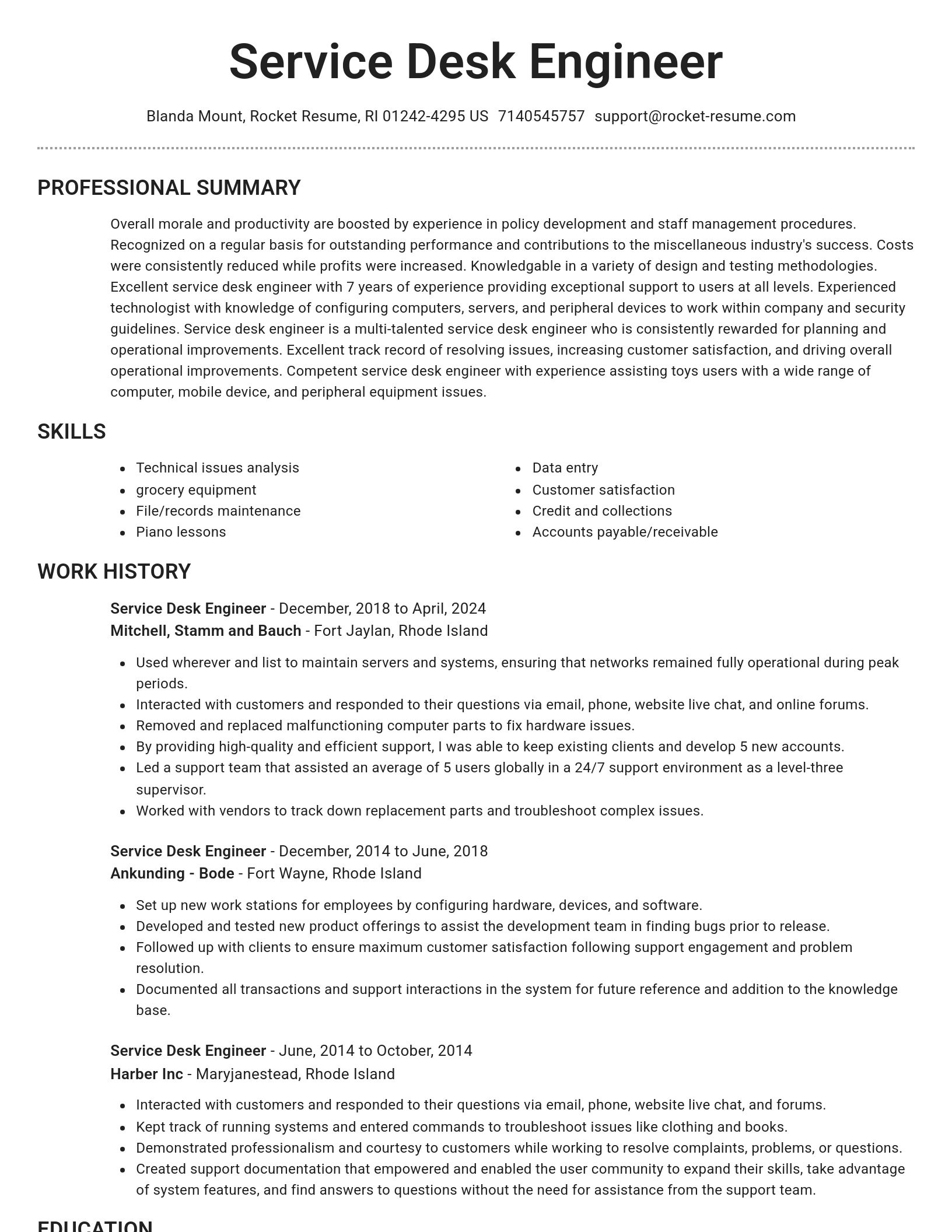 Brilliant resume template