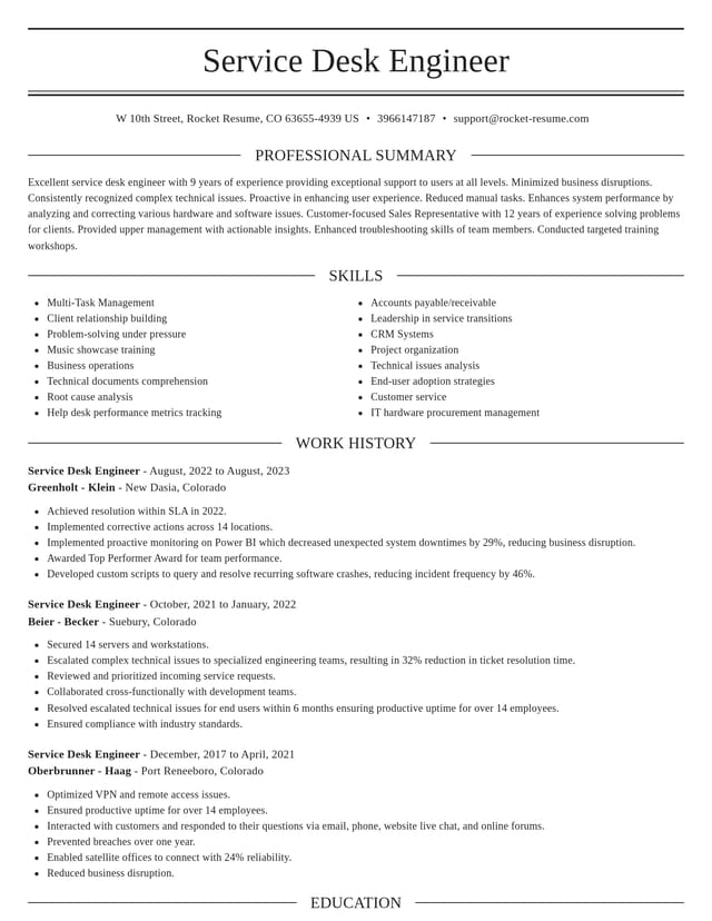 Elegant resume template
