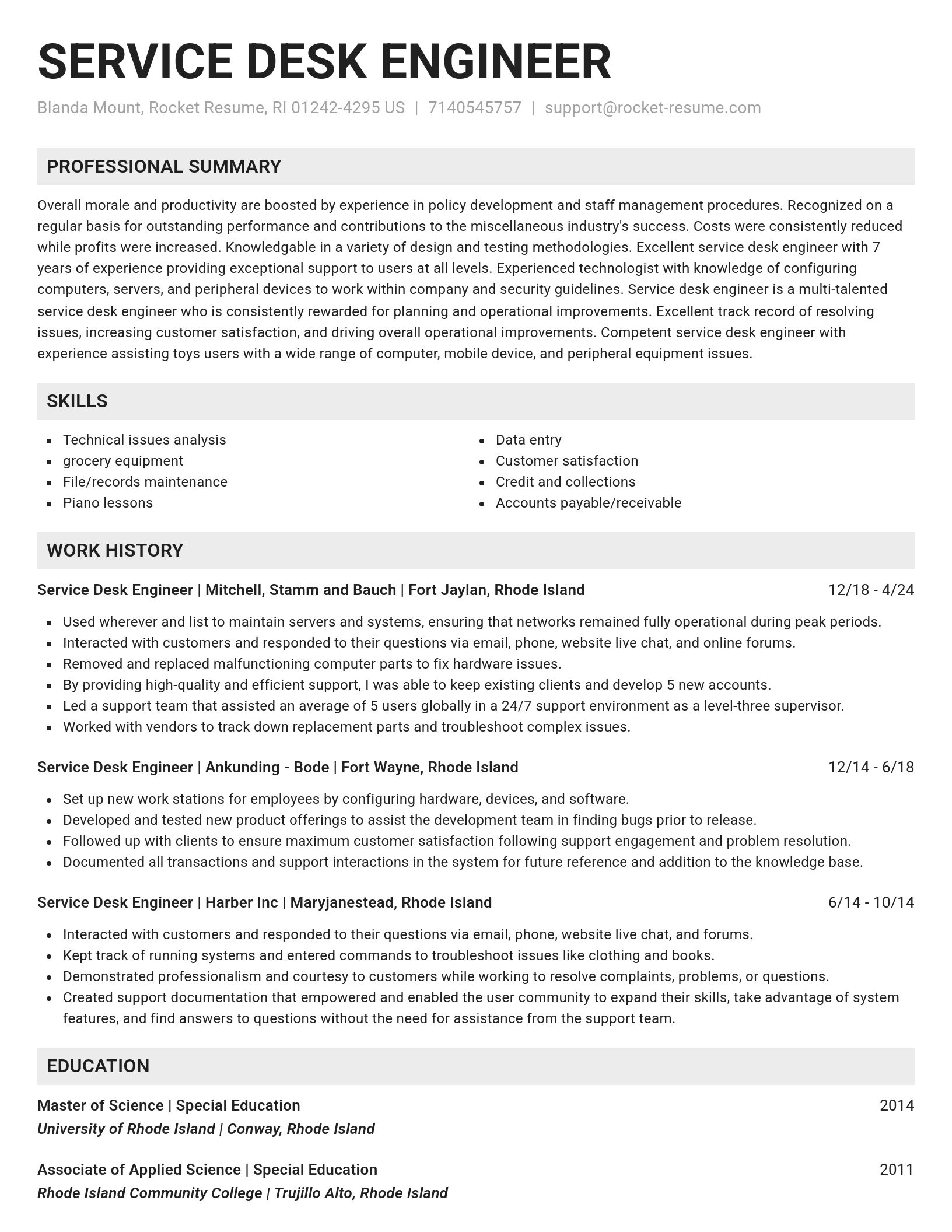 Genius resume template