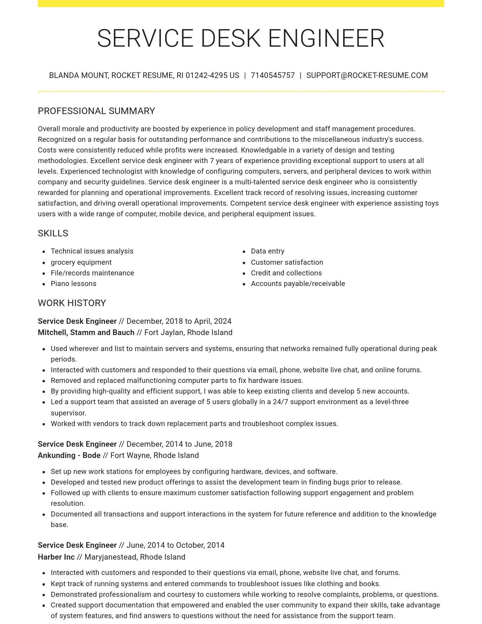 Grand resume template