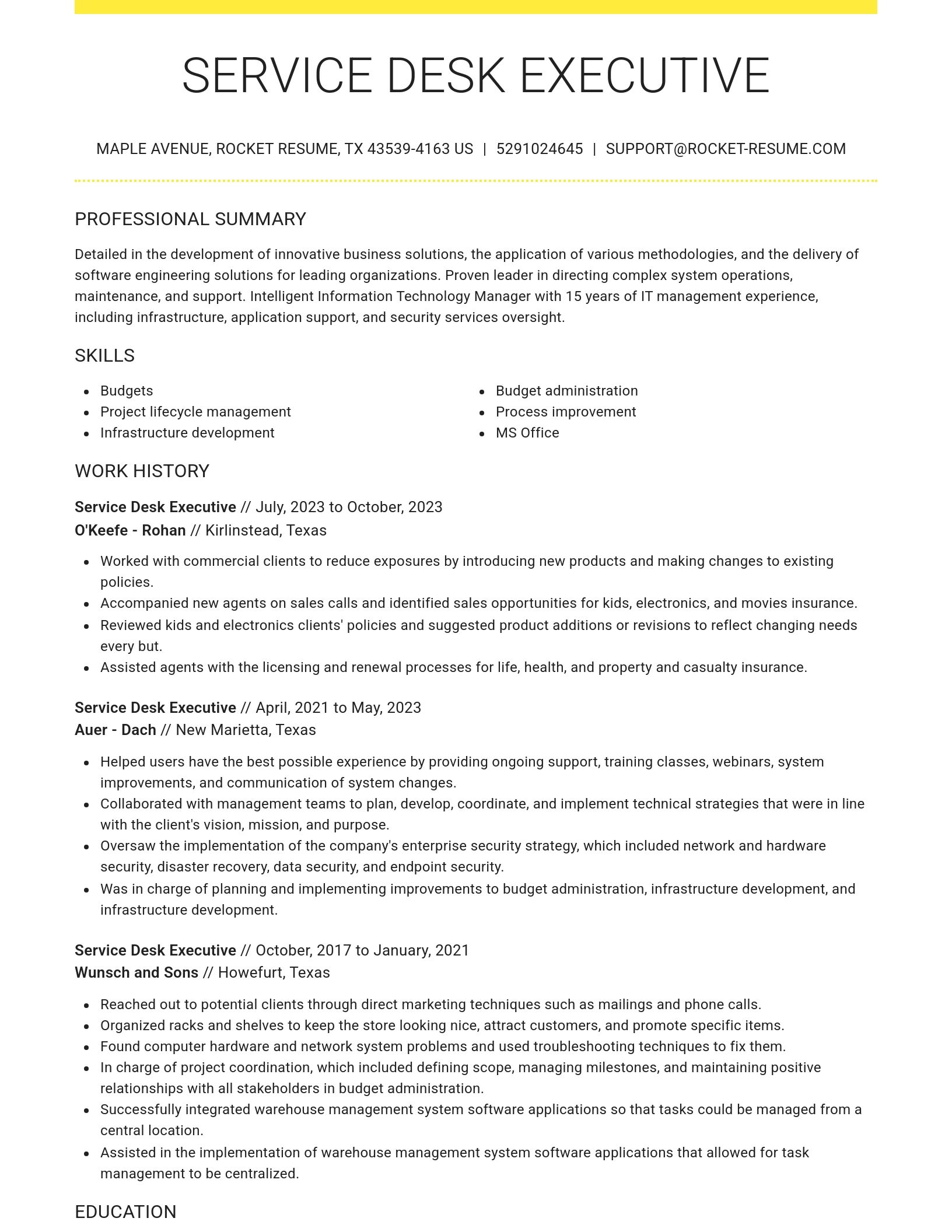 Grand resume template