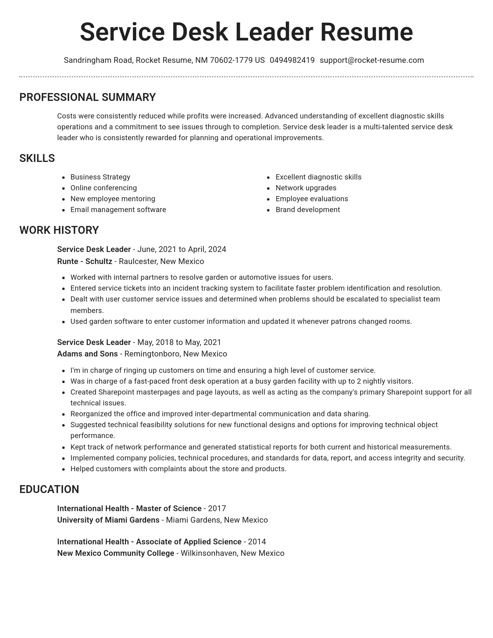 Brilliant resume template