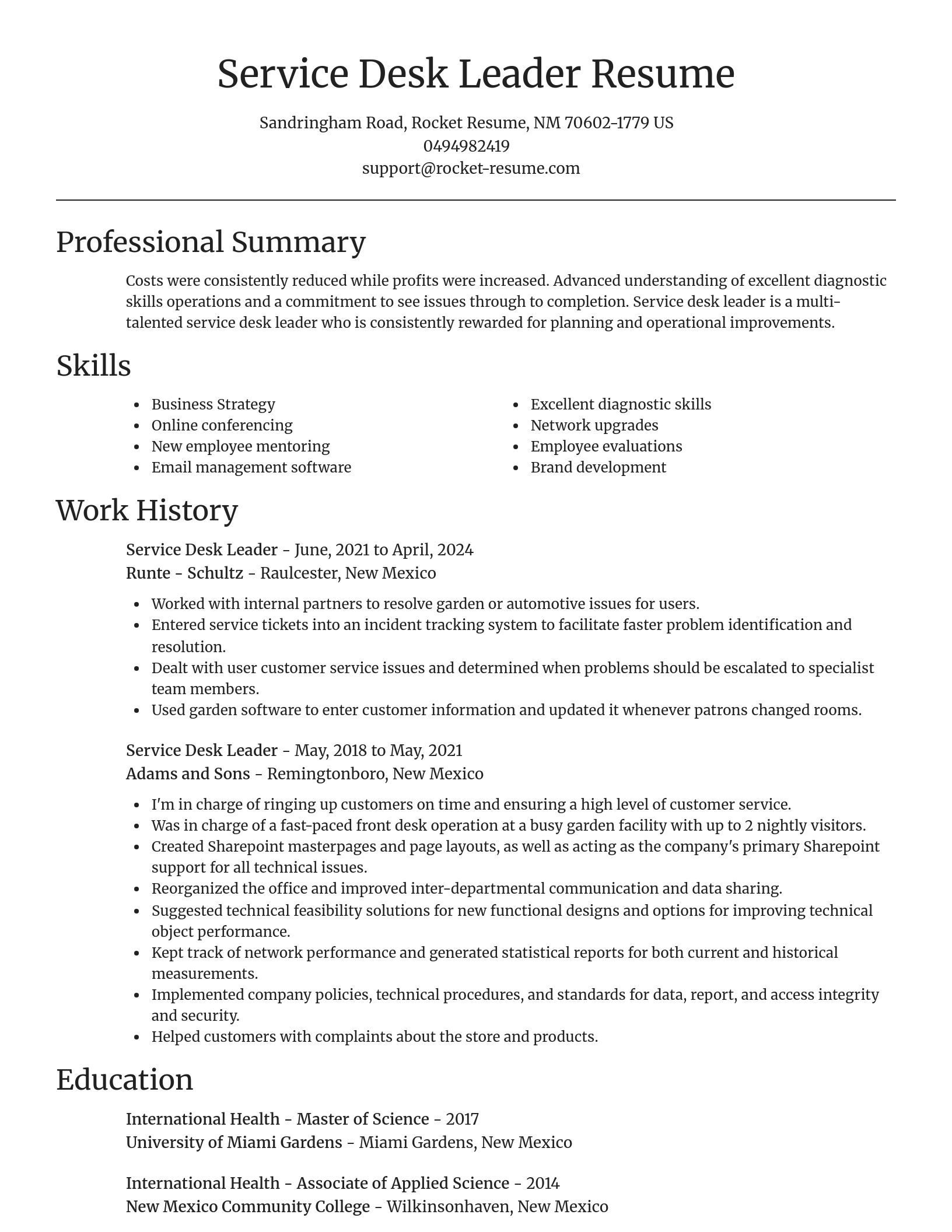 Focal Point resume template
