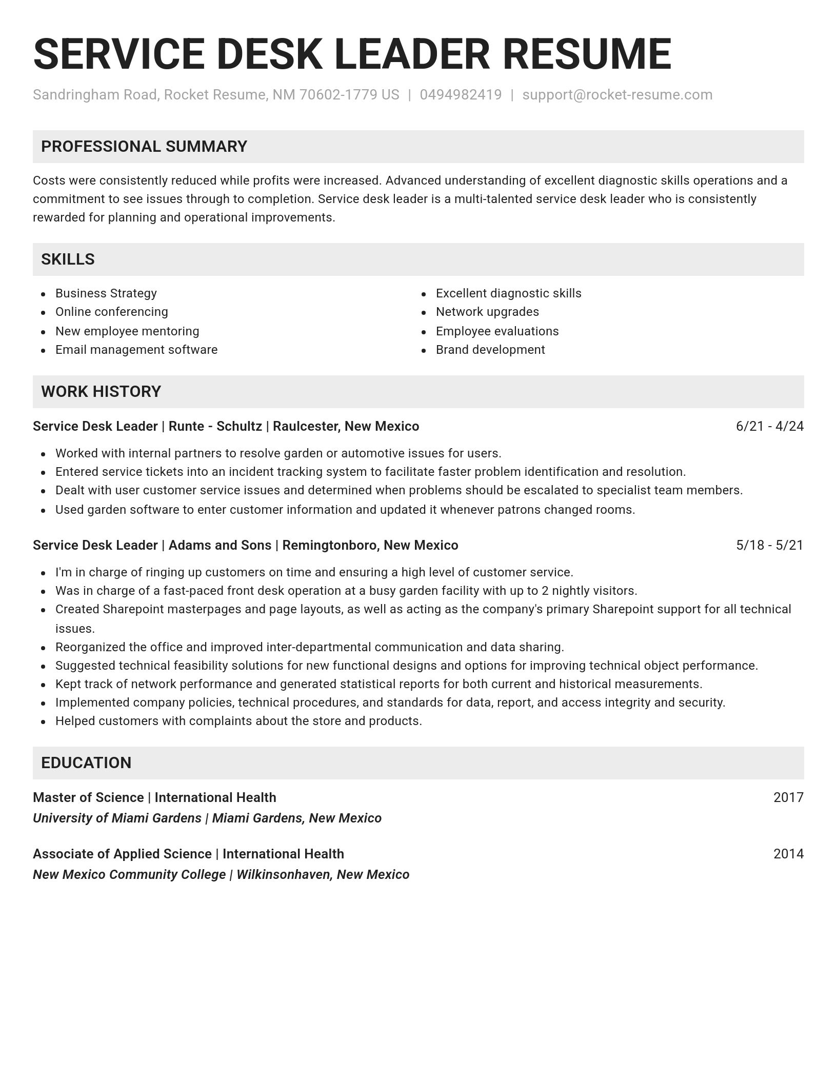 Genius resume template