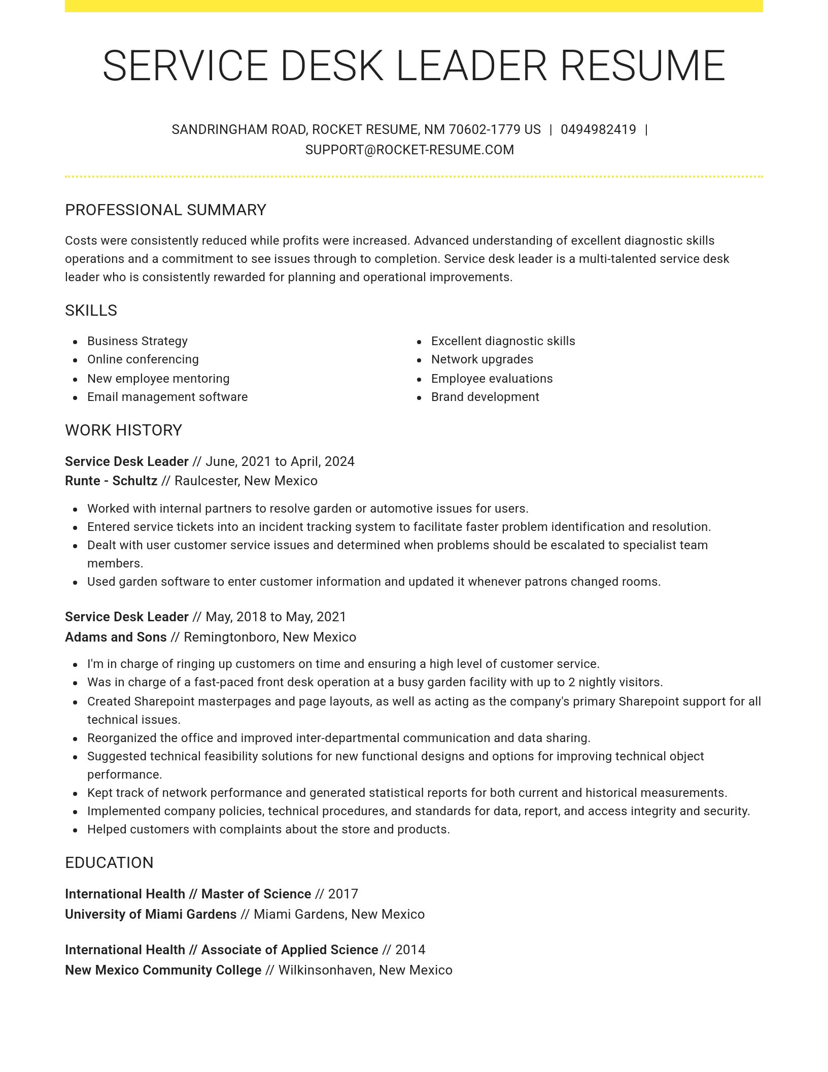 Grand resume template