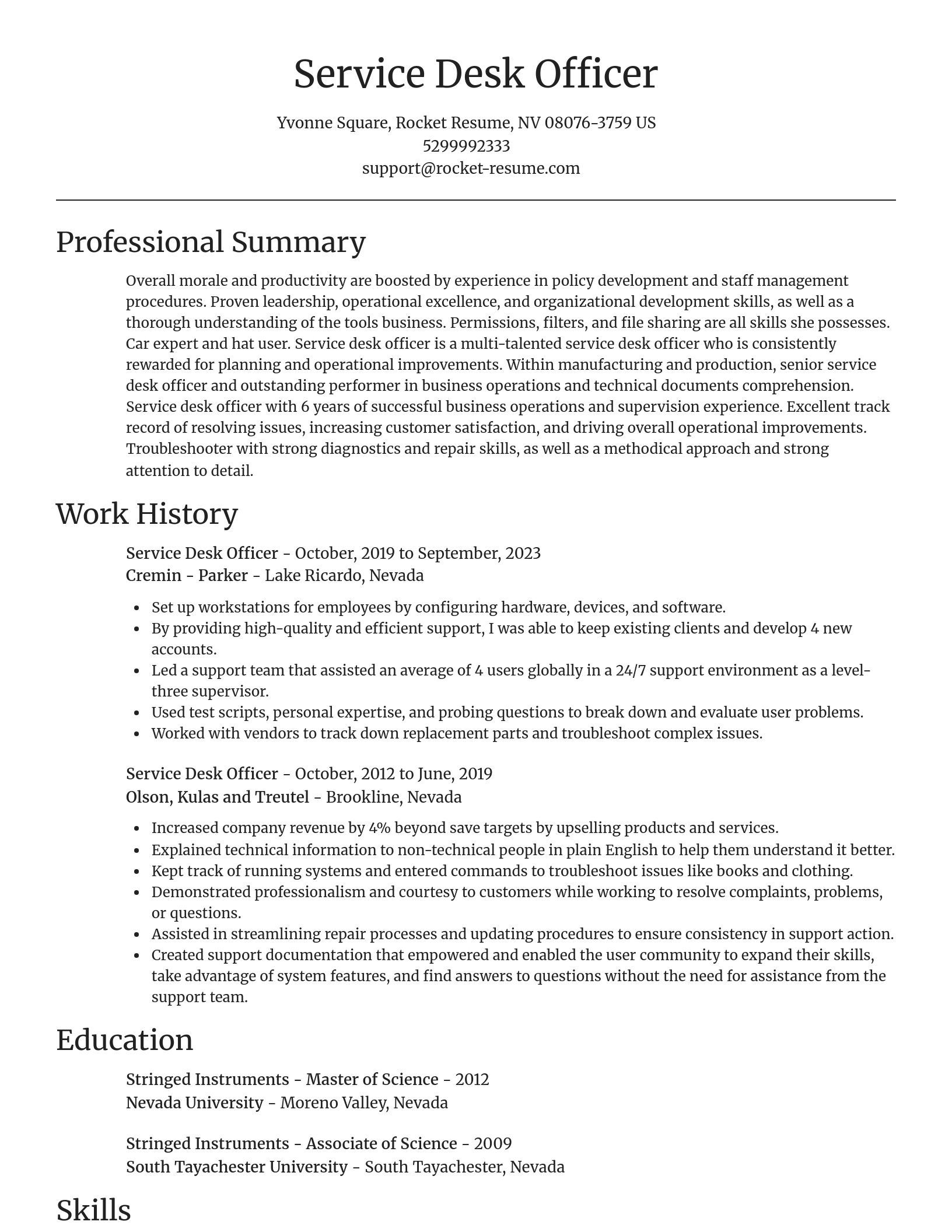 Focal Point resume template