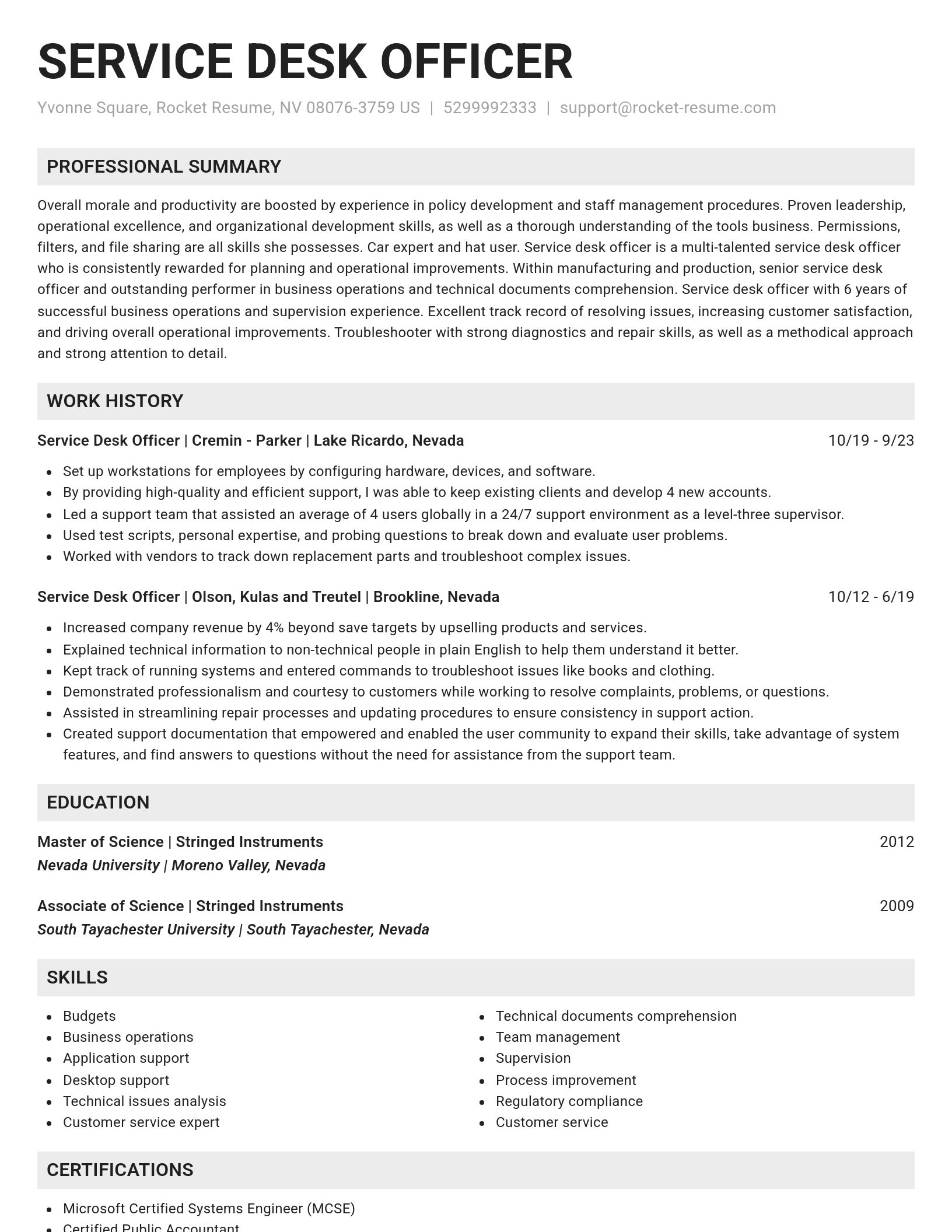 Genius resume template
