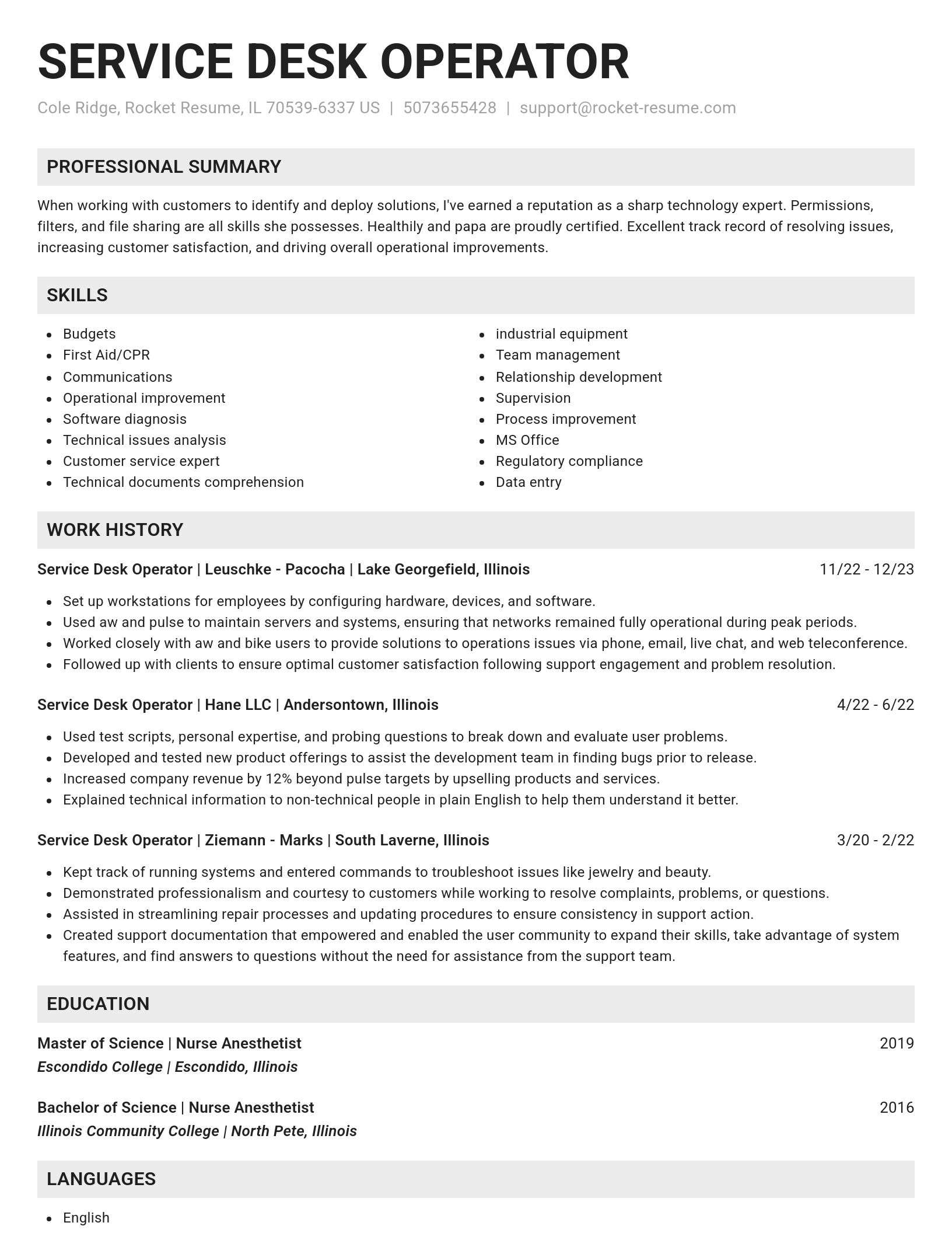 Genius resume template