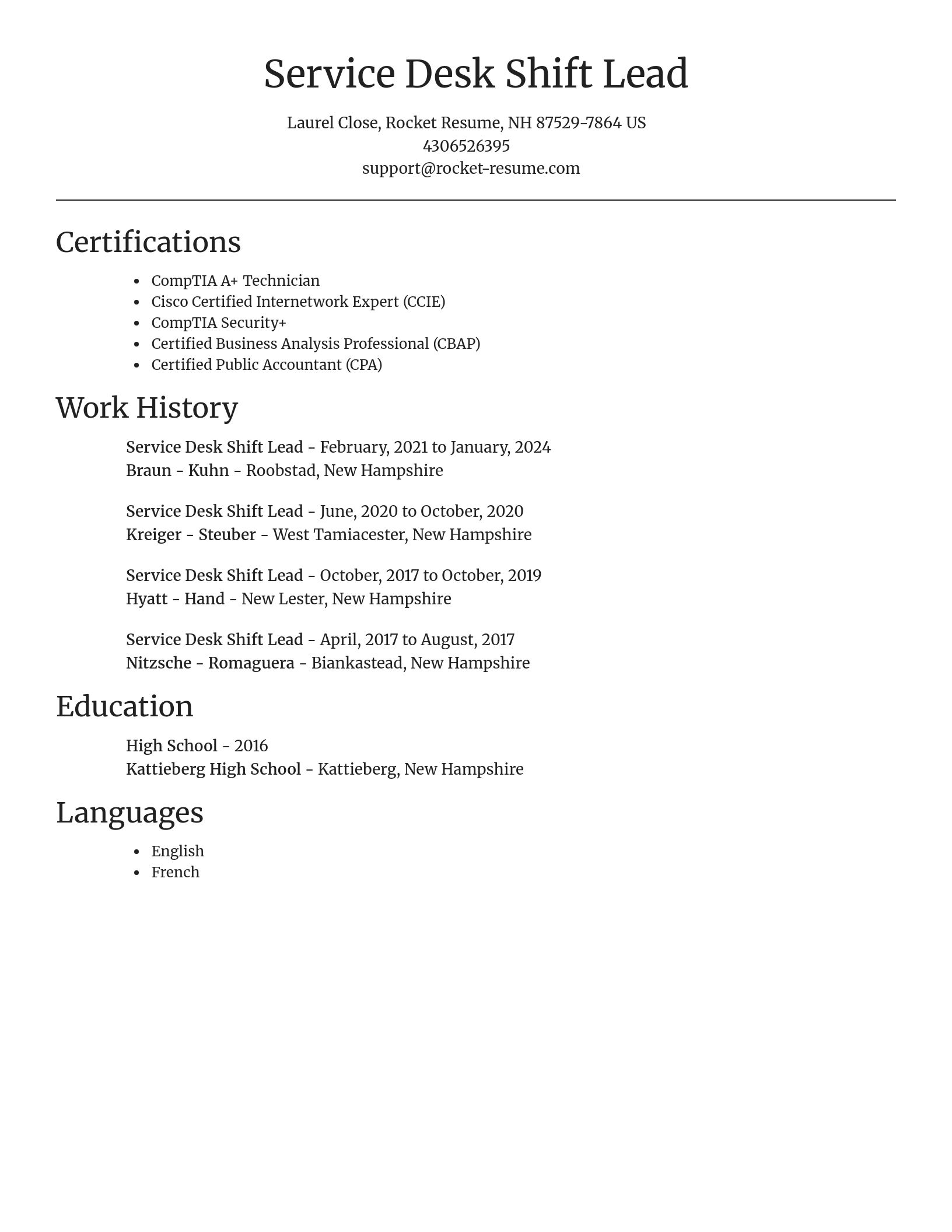 Focal Point resume template