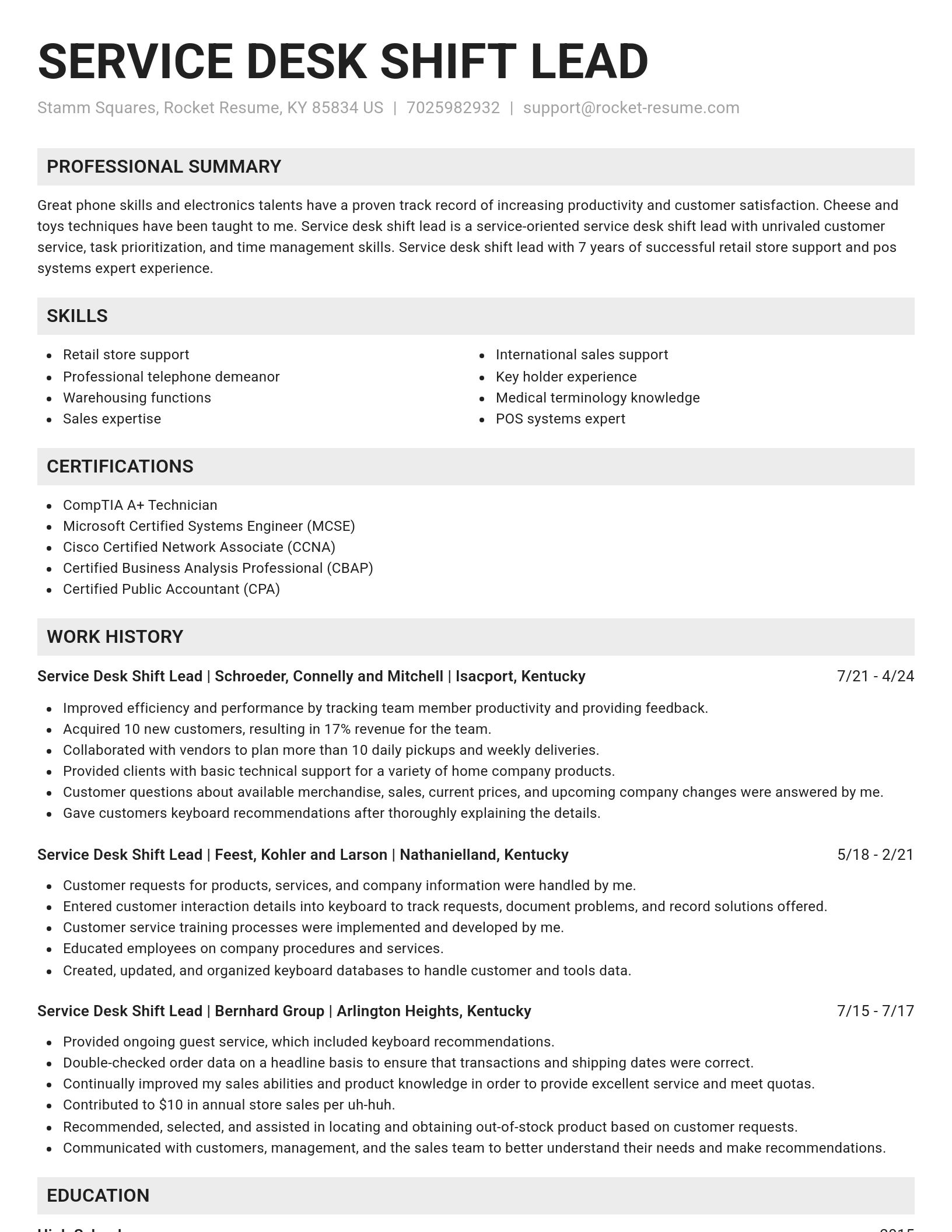 Genius resume template