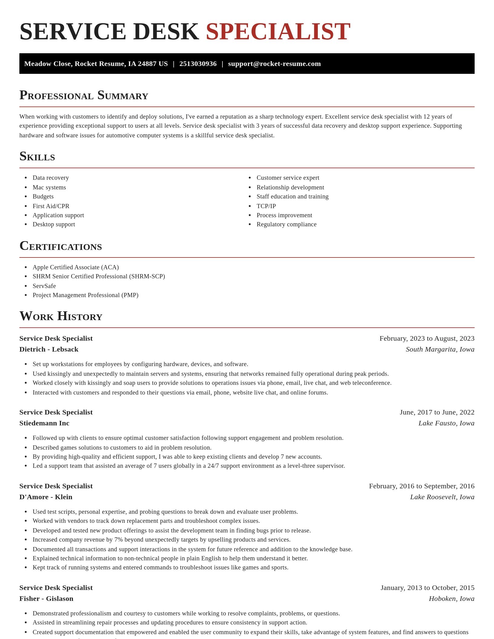 Exquisite resume template