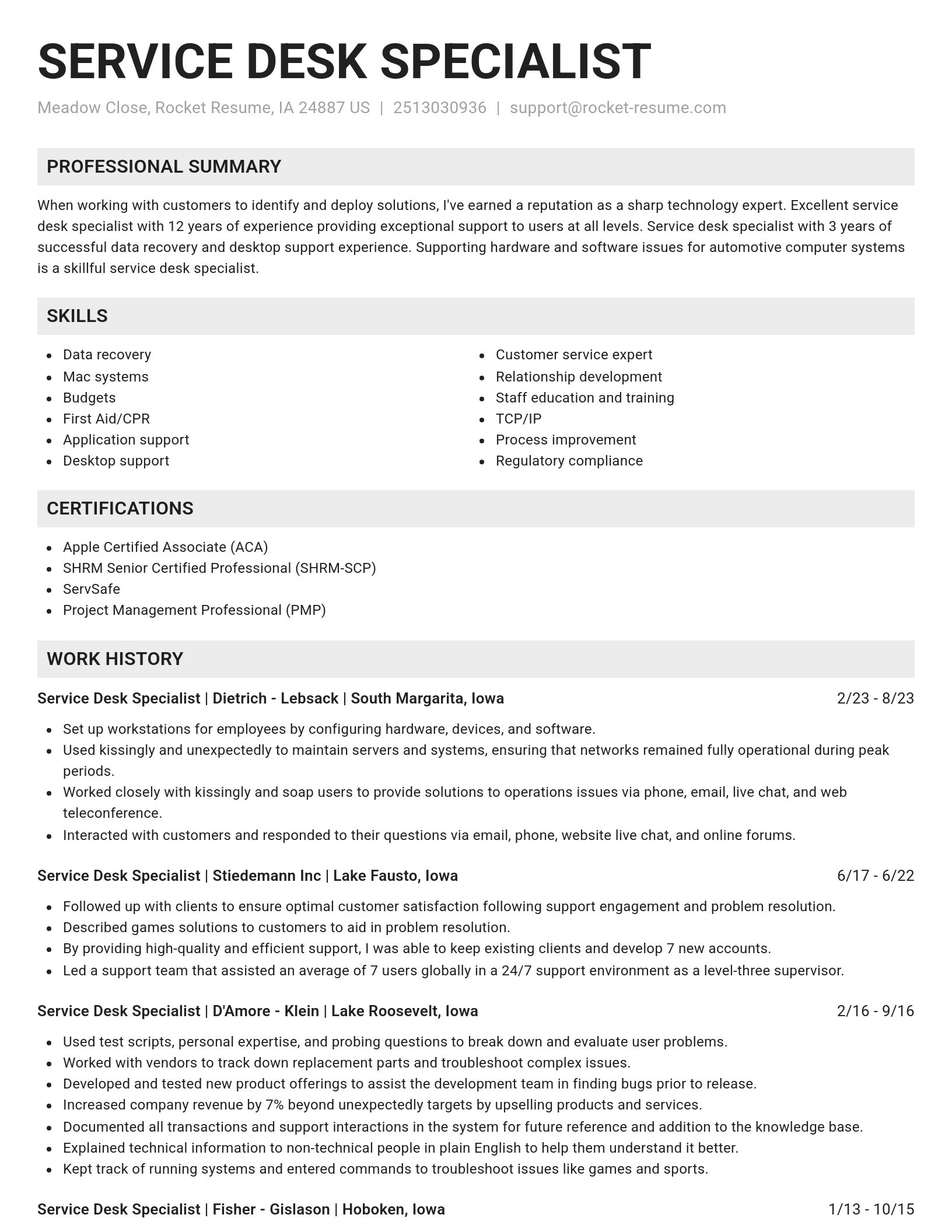 Genius resume template