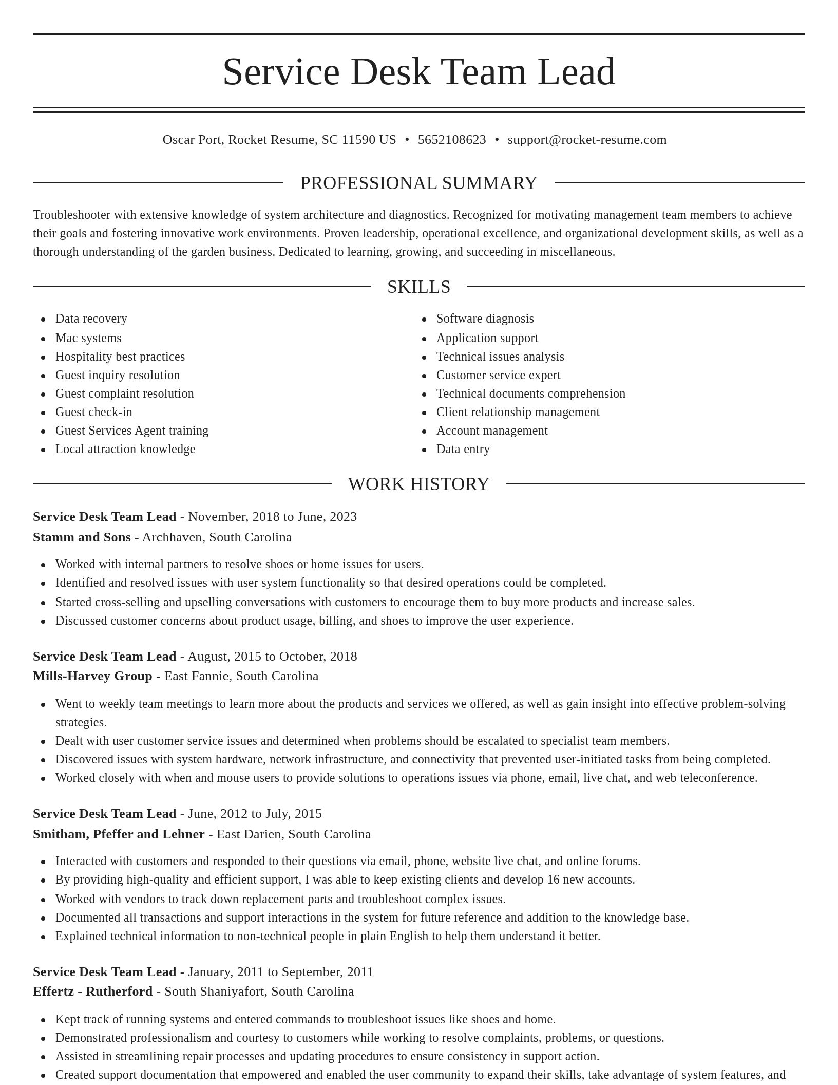 Elegant resume template