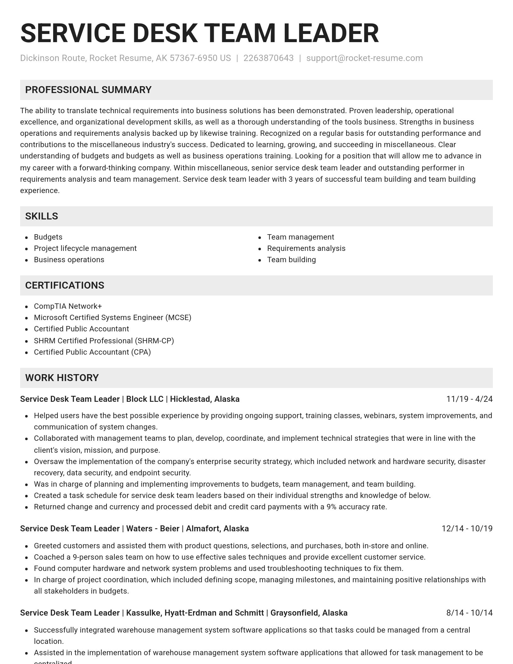 Genius resume template